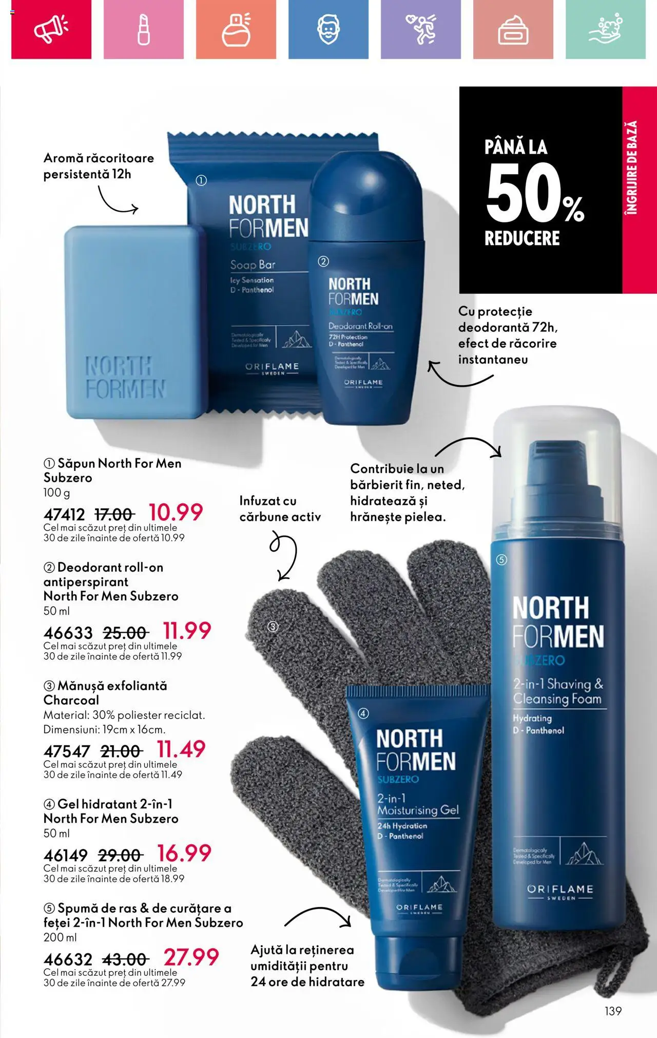 Catalog Oriflame 23 Martie - 12 Aprilie 2025 | Pagina 139 | Produse: Spumă de ras, Săpun, Deodorant, Antiperspirant