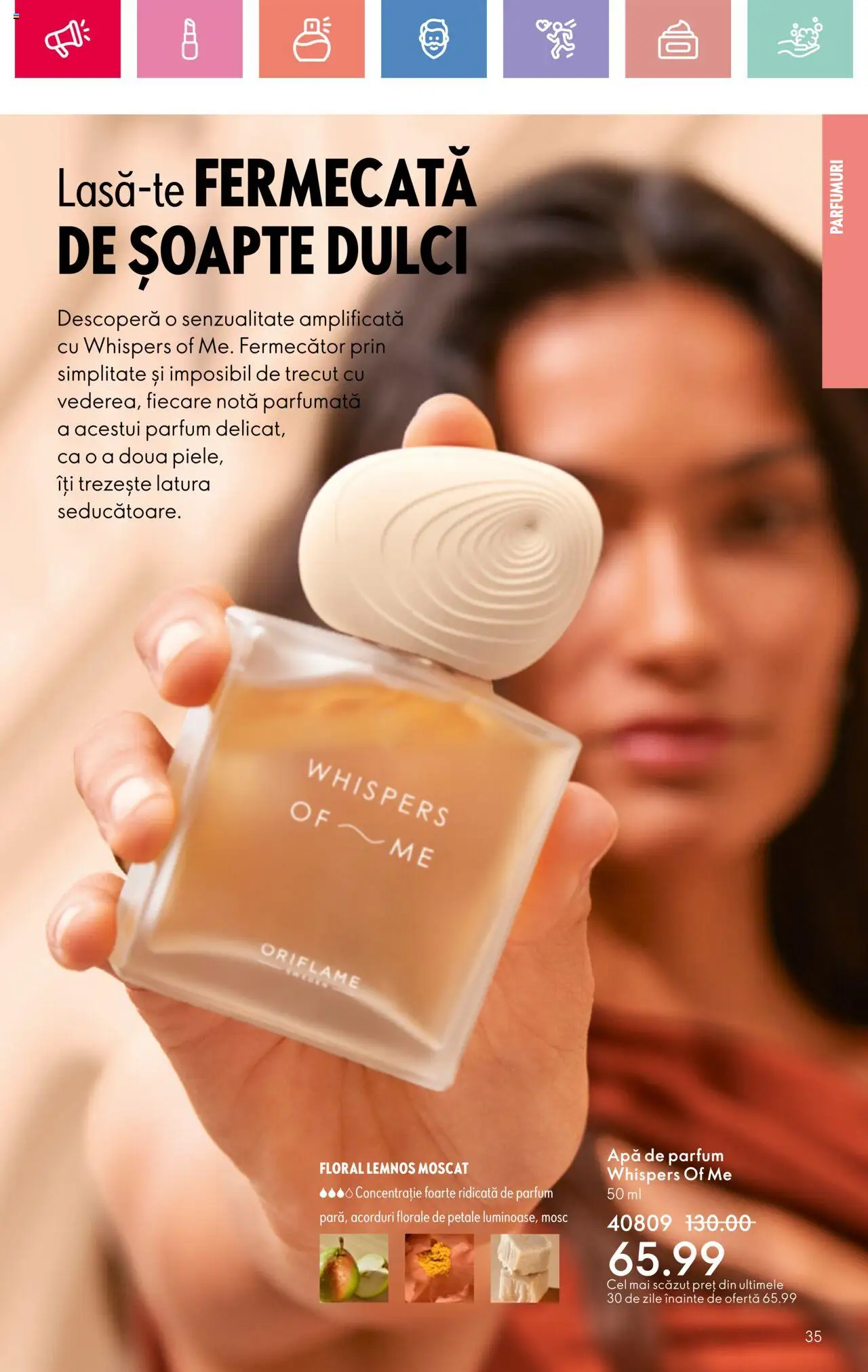 Catalog Oriflame 23 Martie - 12 Aprilie 2025 | Pagina 35 | Produse: Apă de parfum, Parfum, Apă
