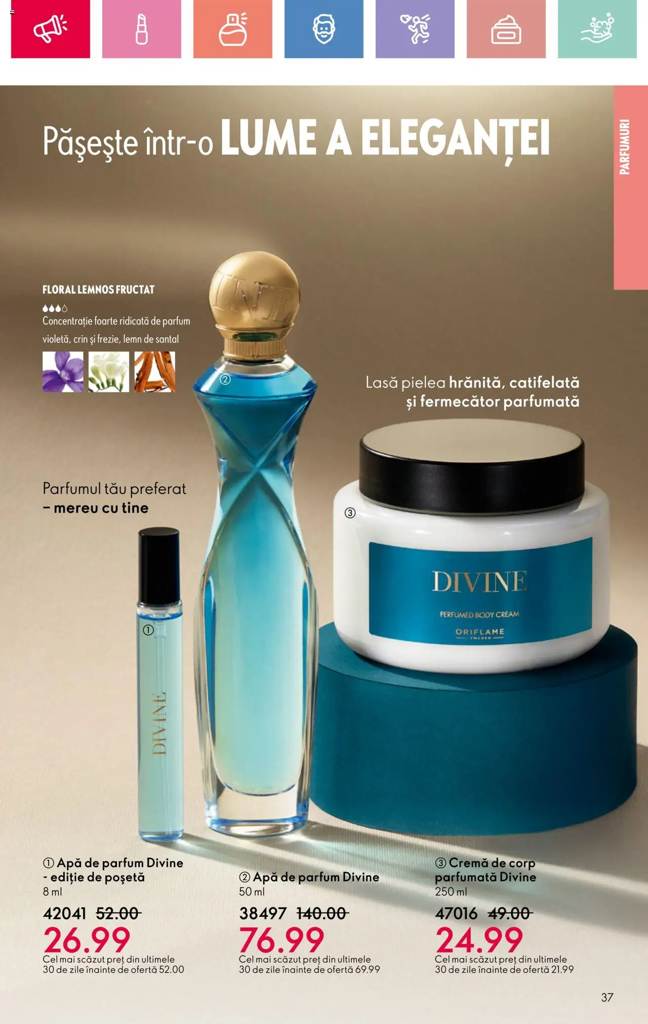 Catalog Oriflame 23 Martie - 12 Aprilie 2025 | Pagina 37 | Produse: Parfum, Cremă, Cremă de corp, Apă
