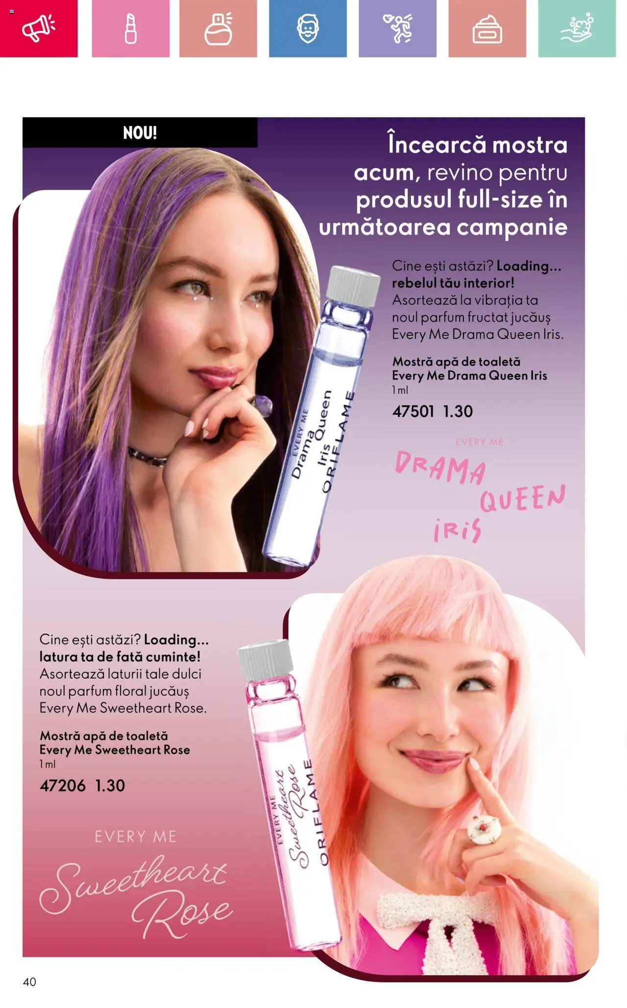 Catalog Oriflame 23 Martie - 12 Aprilie 2025 | Pagina 40 | Produse: Toaletă, Parfum, Apă de toaletă, Apă