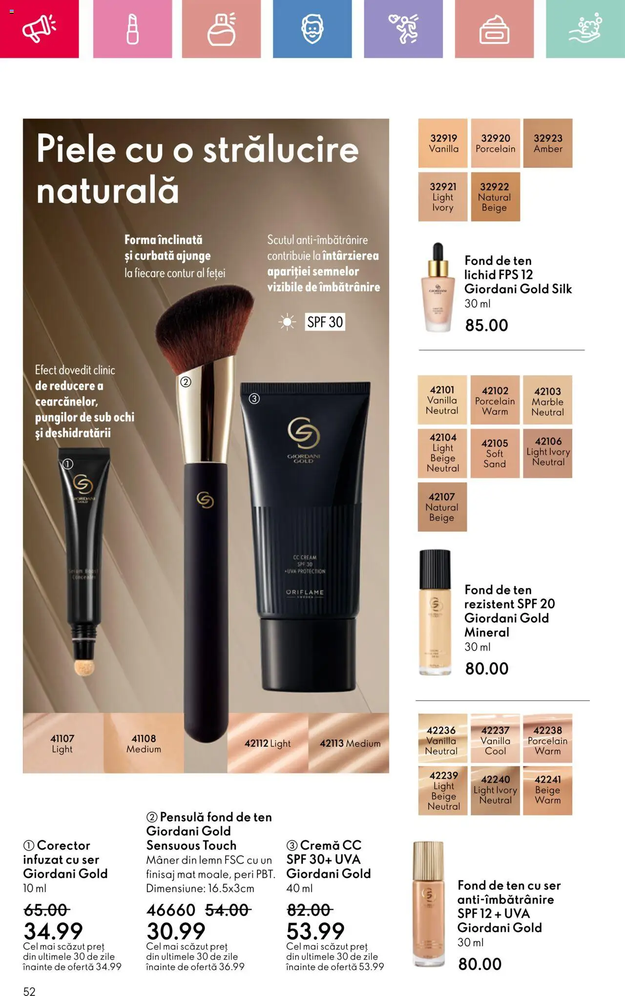 Catalog Oriflame 23 Martie - 12 Aprilie 2025 | Pagina 52 | Produse: Fond de ten, Mâner, Cc cream, Cremă