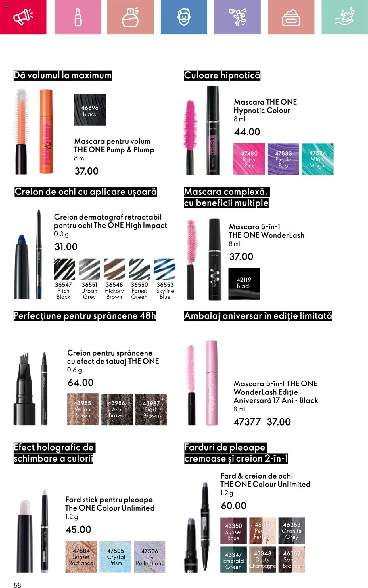 Catalog Oriflame 23 Martie - 12 Aprilie 2025 | Pagina 58 | Produse: Mascara, Creion de ochi, Peluş Köpek Yatağı