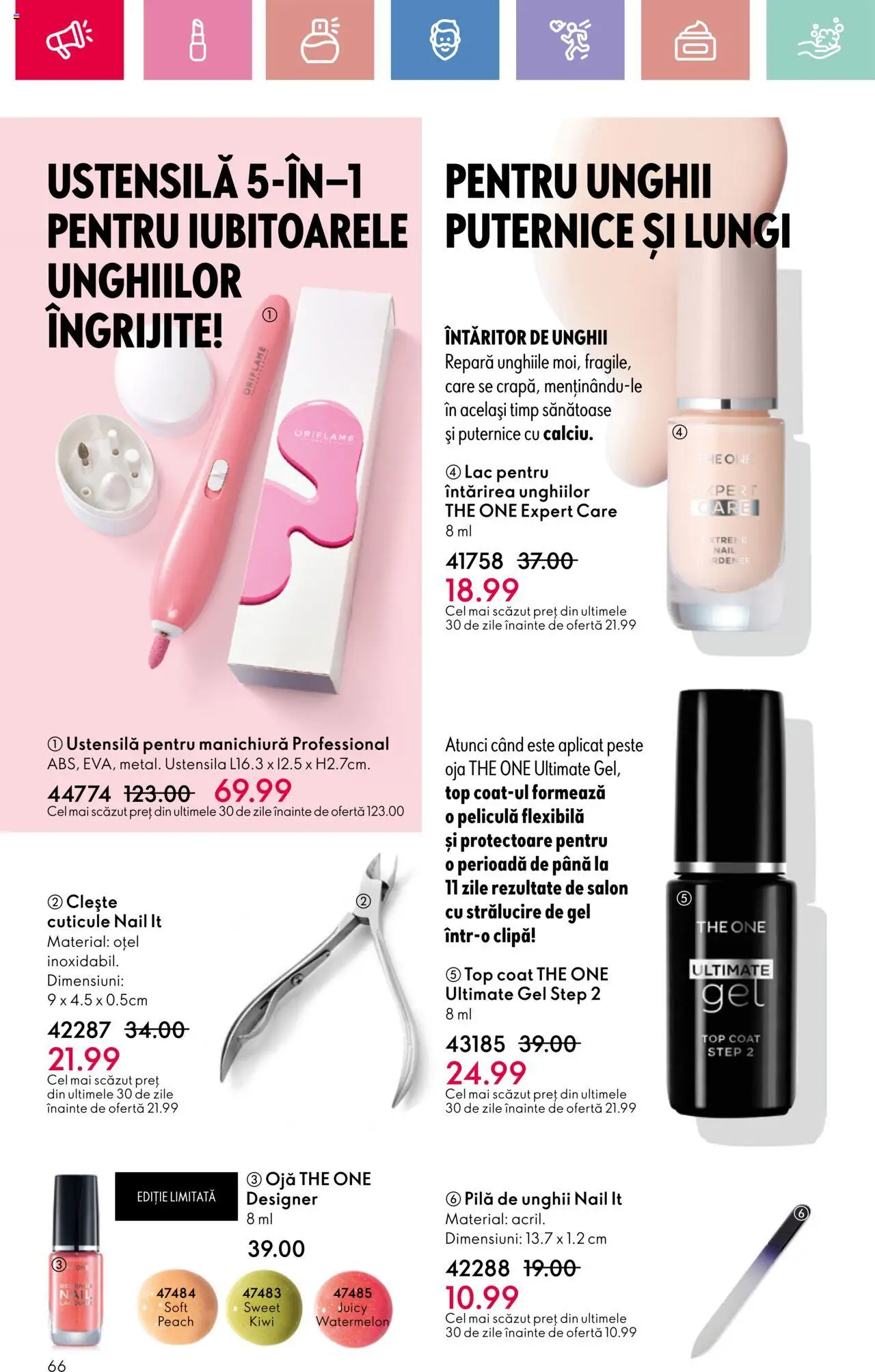 Catalog Oriflame 23 Martie - 12 Aprilie 2025 | Pagina 66 | Produse: Clește, Top, Pește, Kiwi