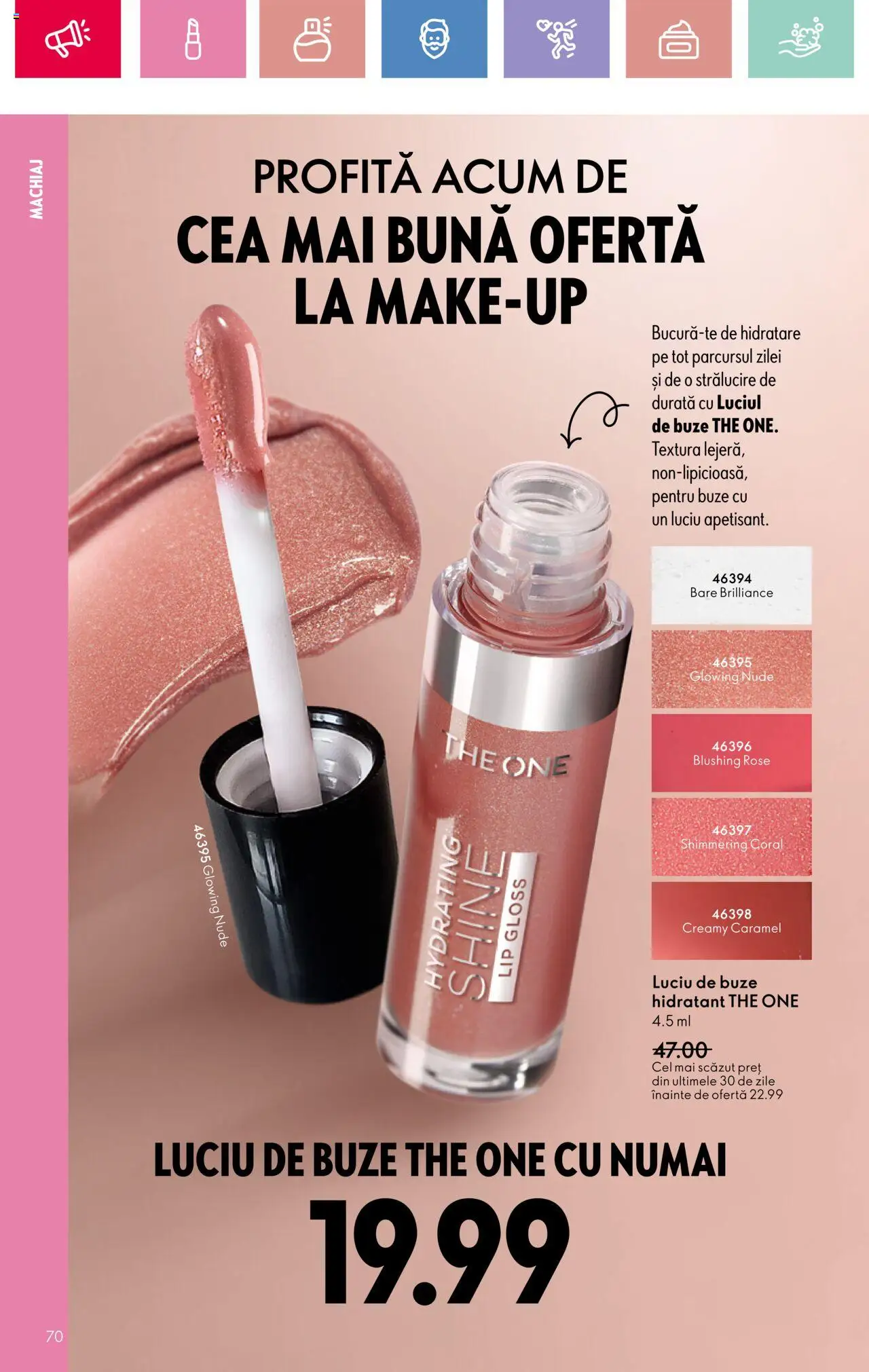 Catalog Oriflame 23 Martie - 12 Aprilie 2025 | Pagina 70 | Produse: Machiaj, Luciu de buze
