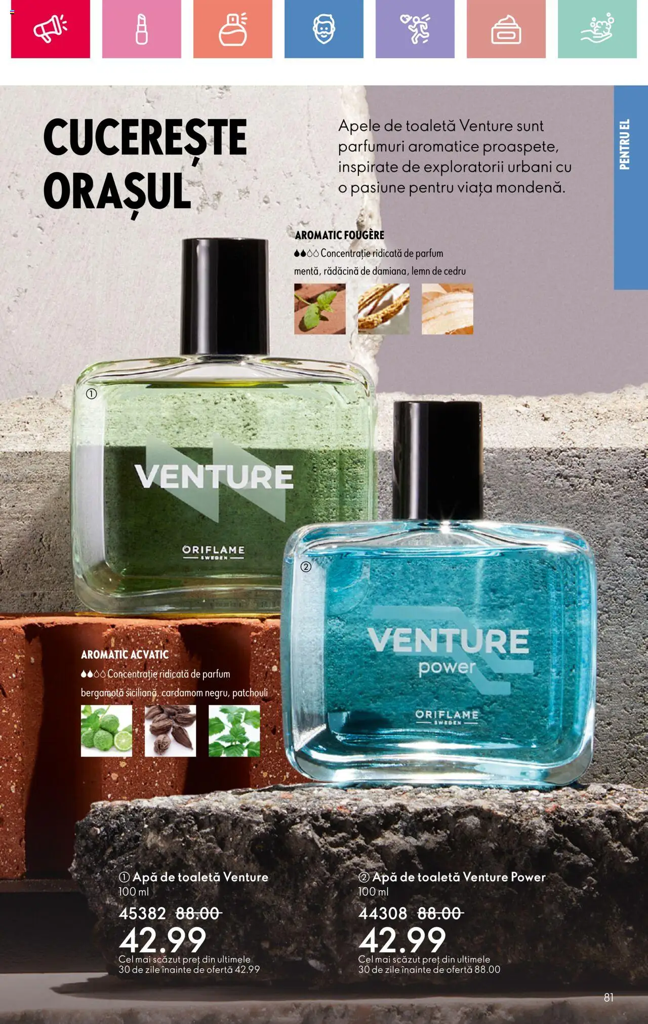 Catalog Oriflame 23 Martie - 12 Aprilie 2025 | Pagina 81 | Produse: Toaletă, Parfum, Apă de toaletă, Apă