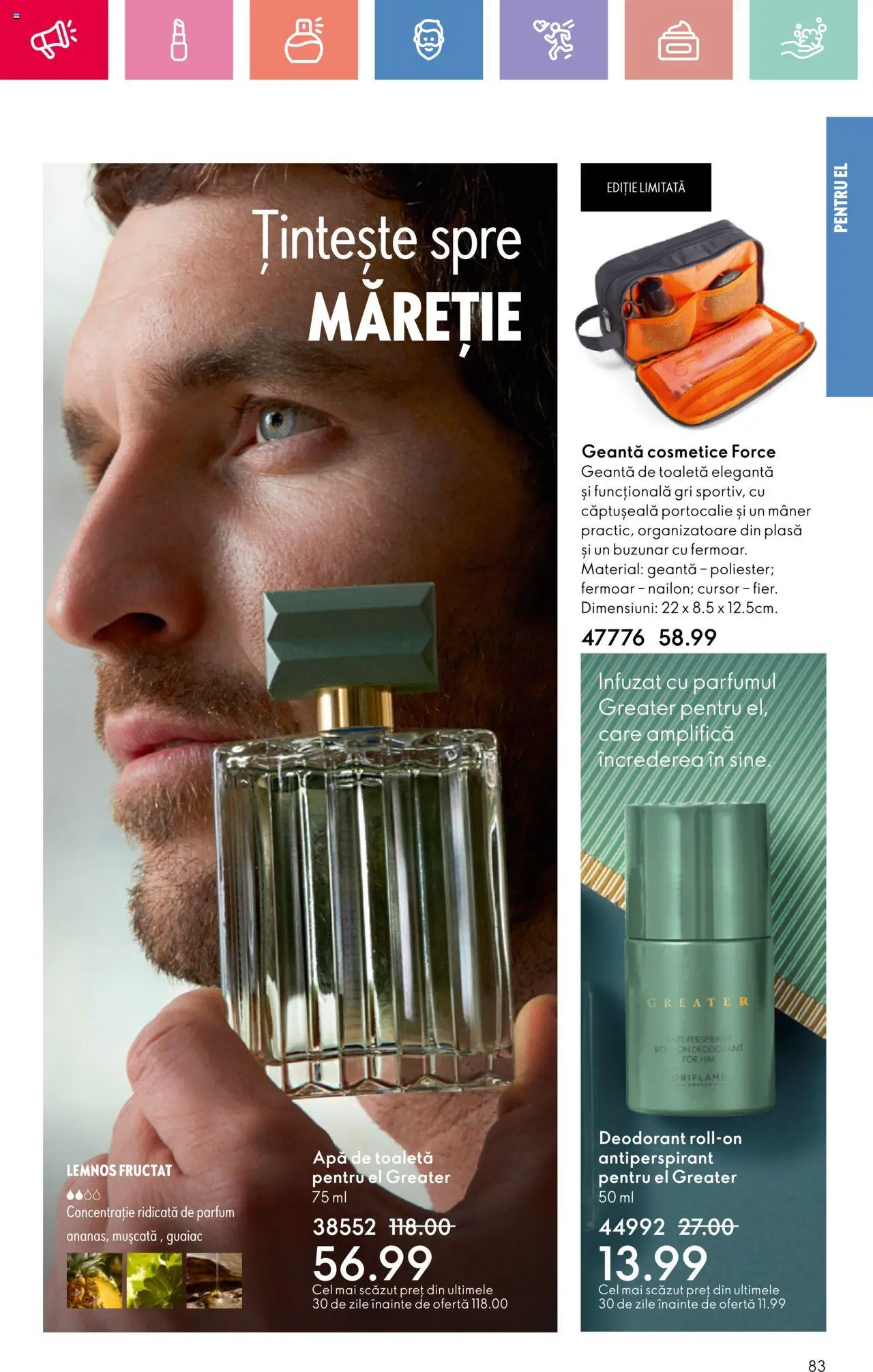 Catalog Oriflame 23 Martie - 12 Aprilie 2025 | Pagina 83 | Produse: Geantă, Parfum, Apă de toaletă, Antiperspirant