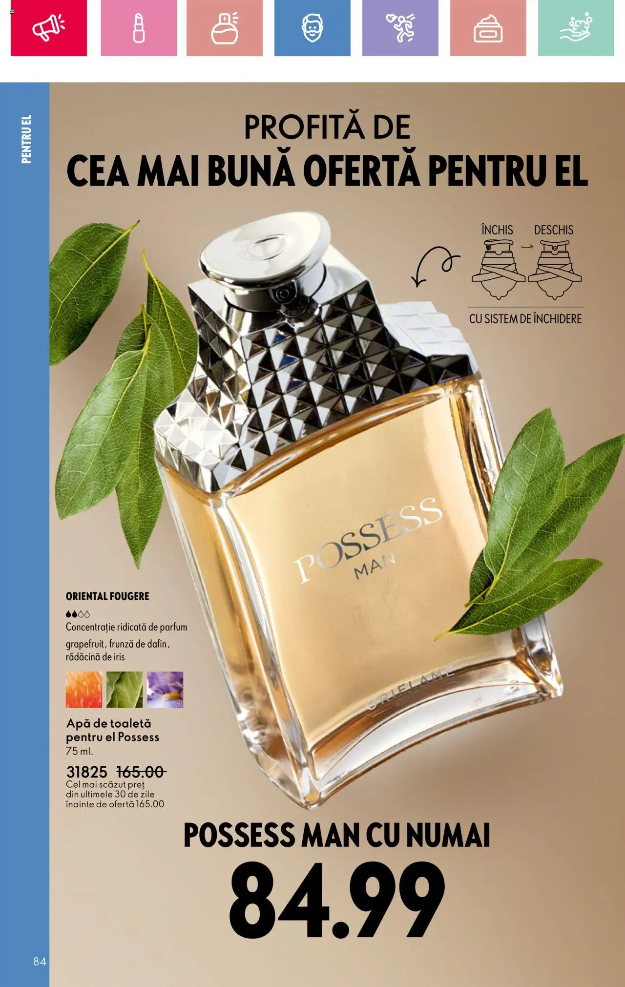 Catalog Oriflame 23 Martie - 12 Aprilie 2025 | Pagina 84 | Produse: Toaletă, Parfum, Apă de toaletă, Apă