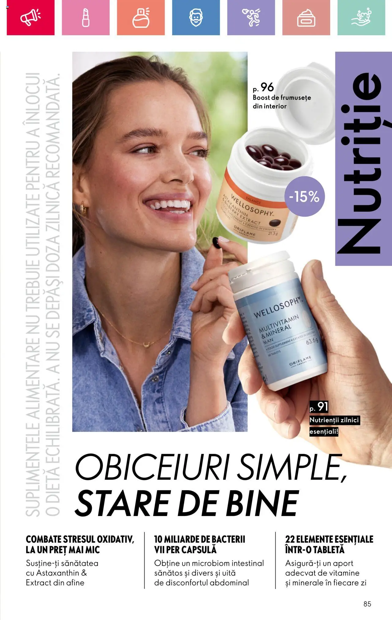 Catalog Oriflame 23 Martie - 12 Aprilie 2025 | Pagina 85 | Produse: Afine, Tabletă