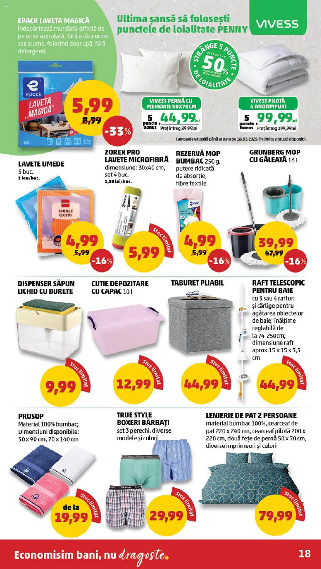Catalog PENNY Market 5 - 11 Martie 2025 | Pagina 18 | Produse: Delgeç, Pernă, Raft, Boxeri