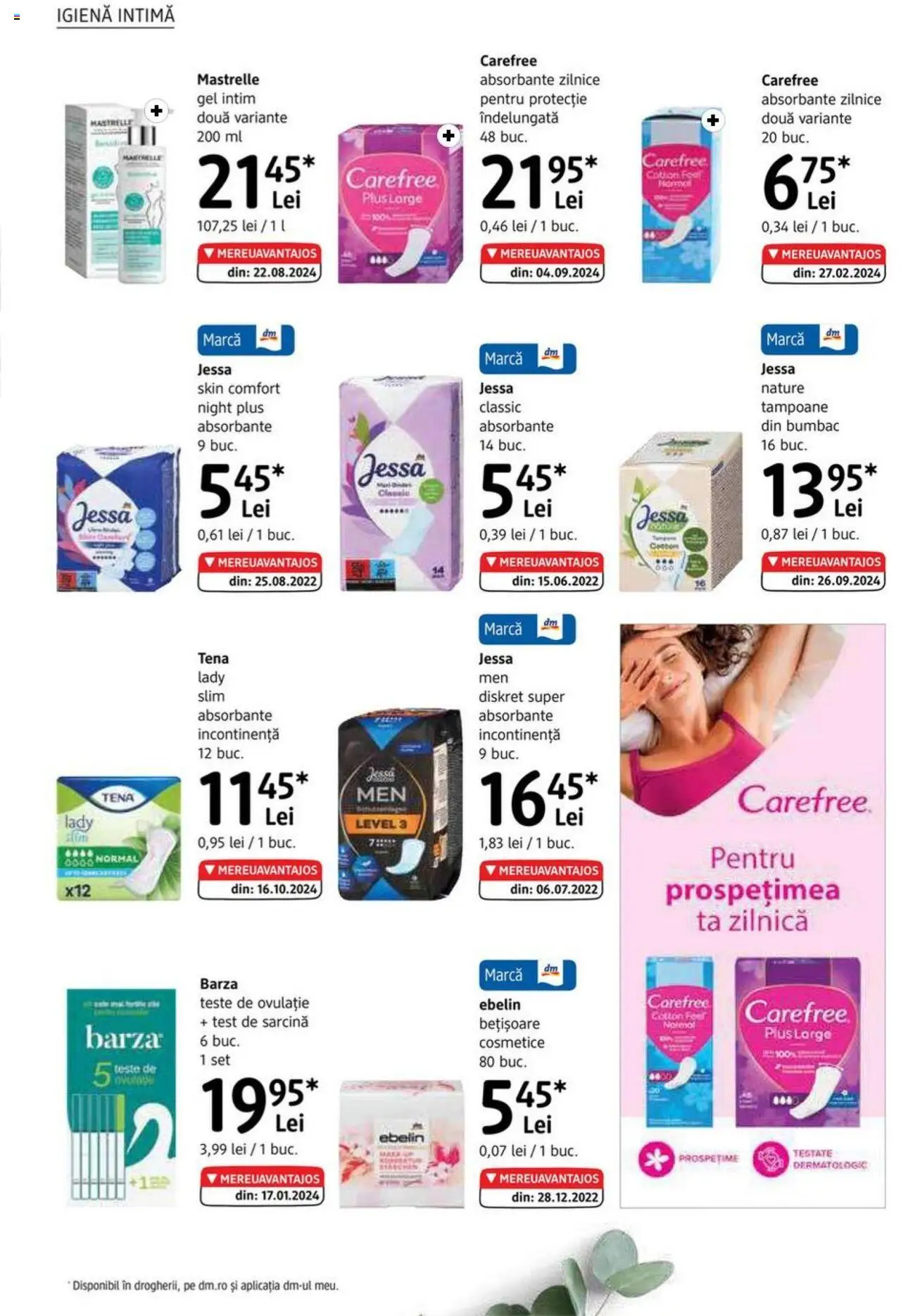 Catalog DM Drogerie Markt 6 Martie - 4 Aprilie 2025 | Pagina 24 | Produse: Gel intim, Absorbante, Tampoane