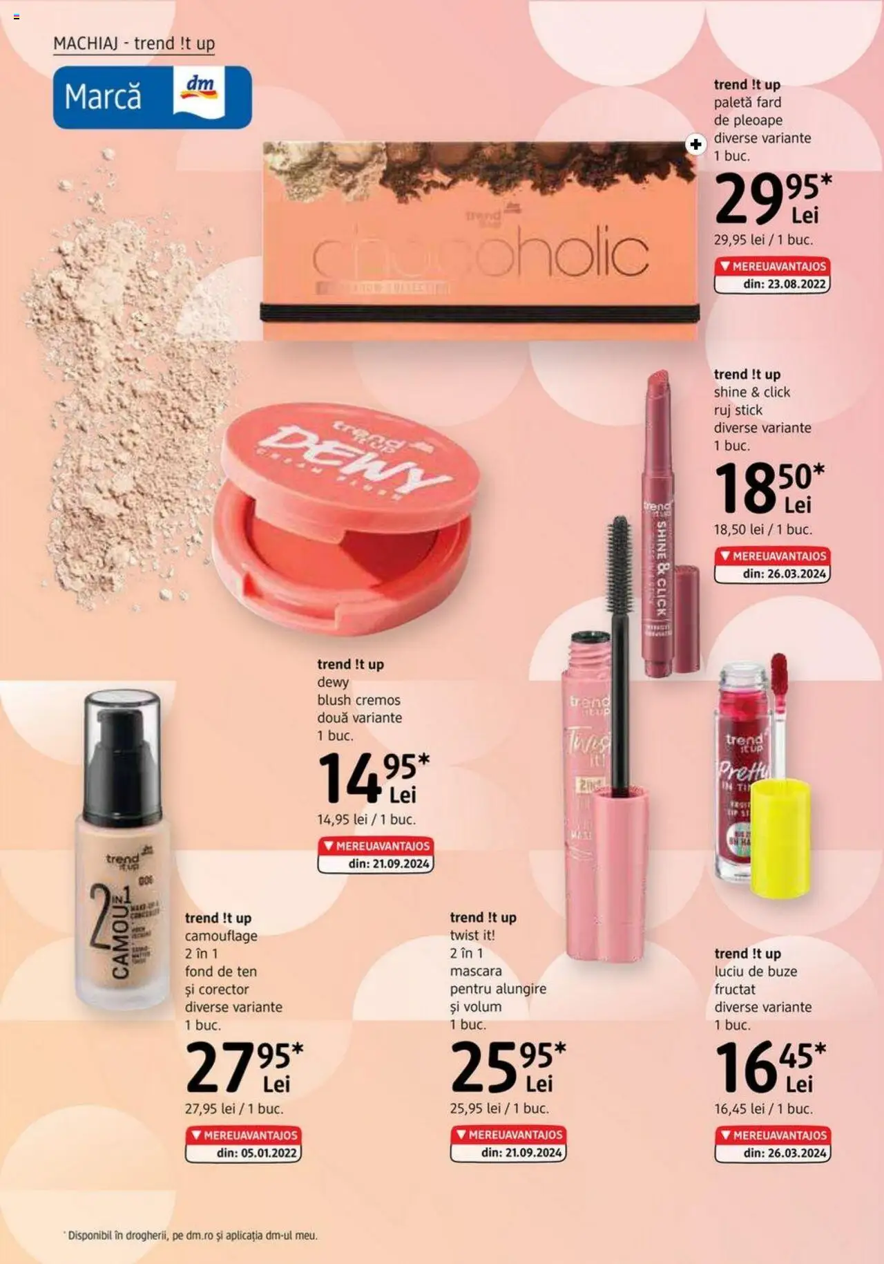 Catalog DM Drogerie Markt 6 Martie - 4 Aprilie 2025 | Pagina 8 | Produse: Fond de ten, Paletă fard, Mascara, Fard de pleoape