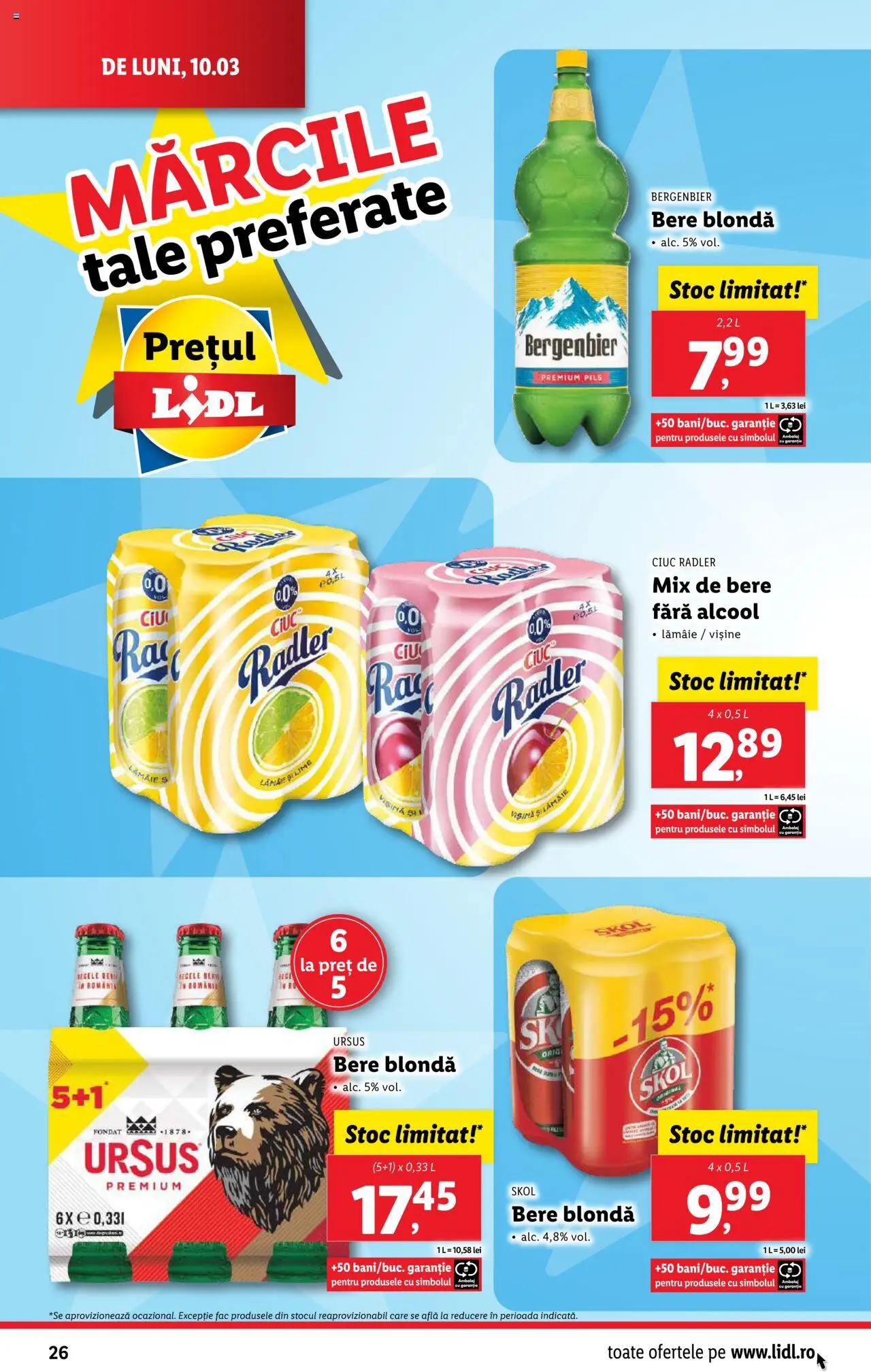Catalog LIDL 10 - 16 Martie 2025 | Pagina 26 | Produse: Bere, Plastik Kulübe, Lămâie
