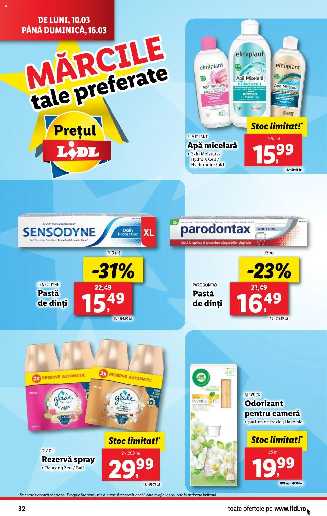 Catalog LIDL 10 - 16 Martie 2025 | Pagina 32 | Produse: Cameră, Parfum, Apă micelară, Apă