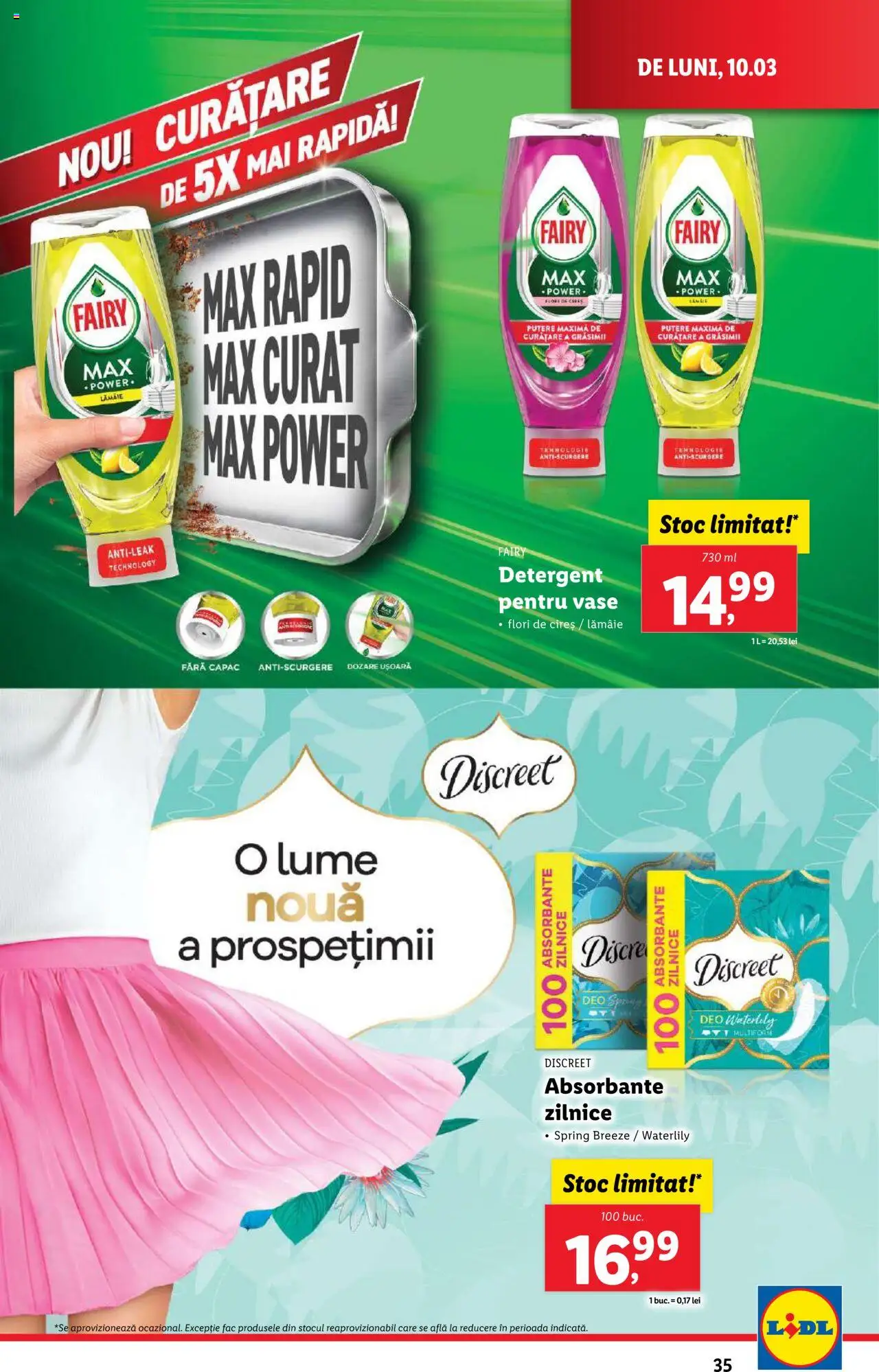 Catalog LIDL 10 - 16 Martie 2025 | Pagina 35 | Produse: Detergent, Absorbante, Lămâie