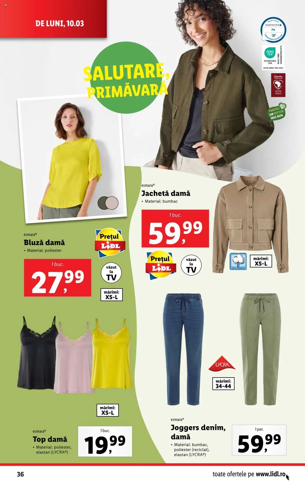 Catalog LIDL 10 - 16 Martie 2025 | Pagina 36 | Produse: Jachetă, Top, Bluză