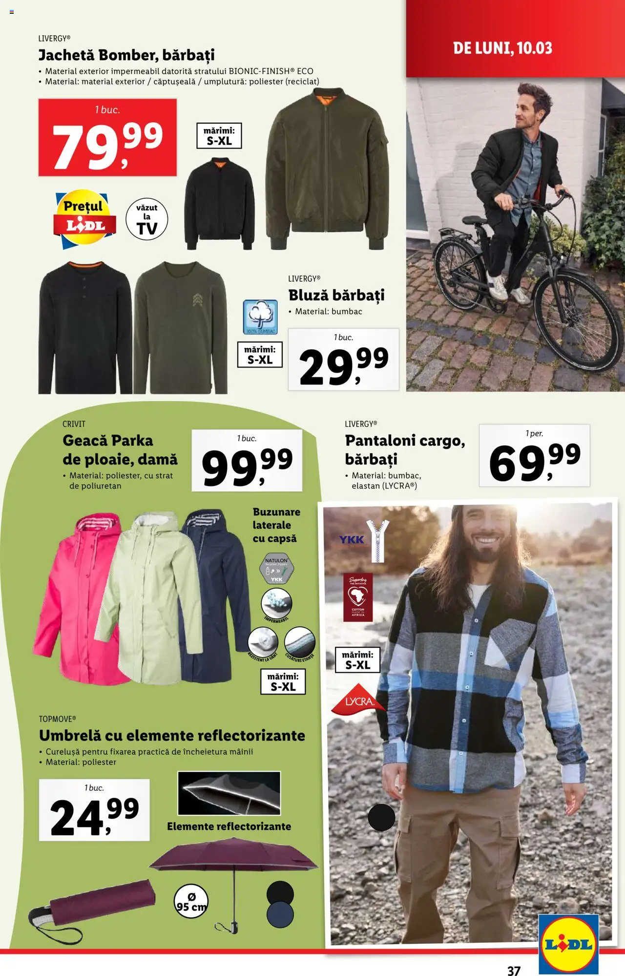 Catalog LIDL 10 - 16 Martie 2025 | Pagina 37 | Produse: Umbrelă, Jachetă, Geacă, Pantaloni
