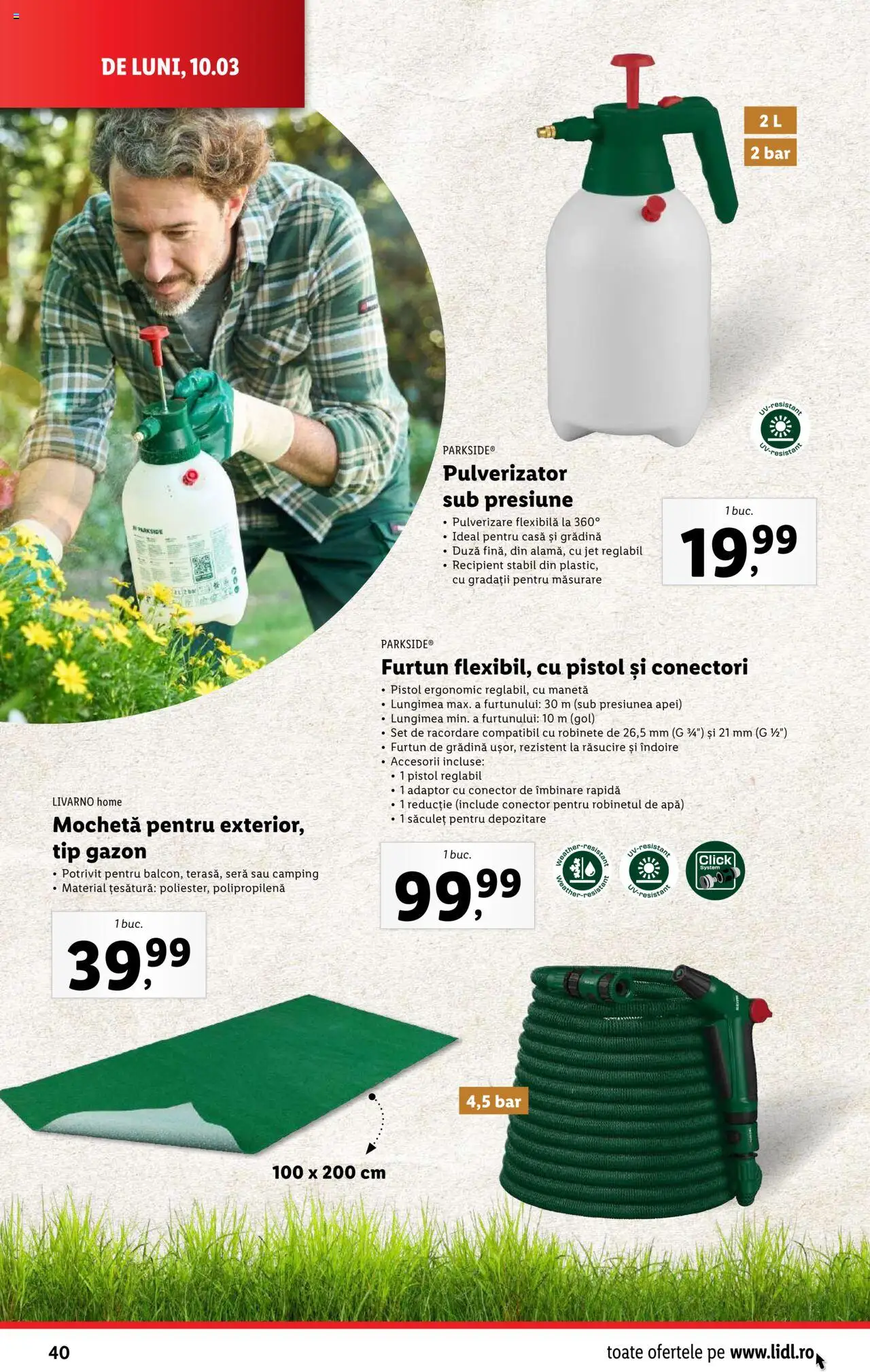 Catalog LIDL 10 - 16 Martie 2025 | Pagina 40 | Produse: Conector, Adaptor, Mochetă, Apă
