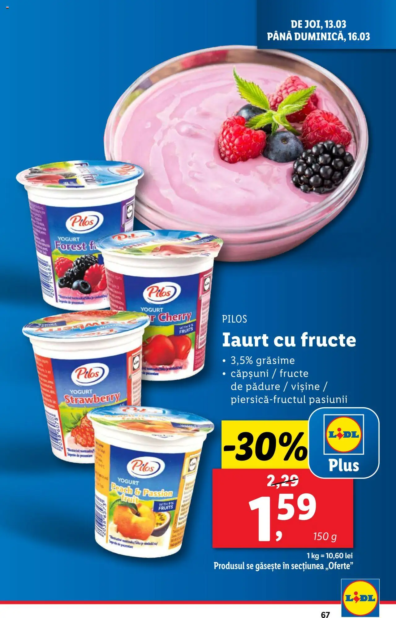 Catalog LIDL 10 - 16 Martie 2025 | Pagina 67 | Produse: Toplar, Iaurt, Căpșuni, Fructe
