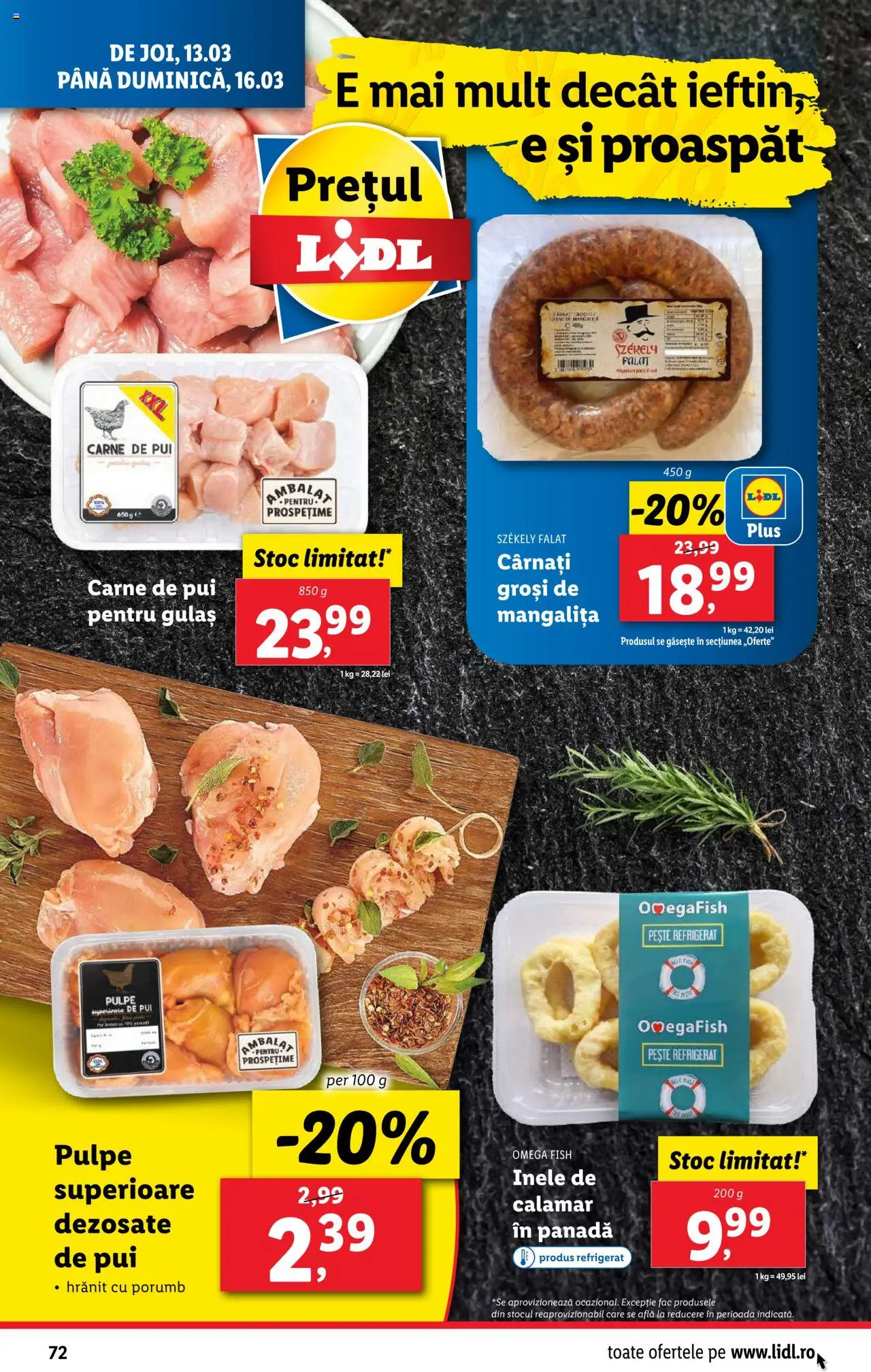 Catalog LIDL 10 - 16 Martie 2025 | Pagina 72 | Produse: Pește, Gulaș, Porumb, Cârnați