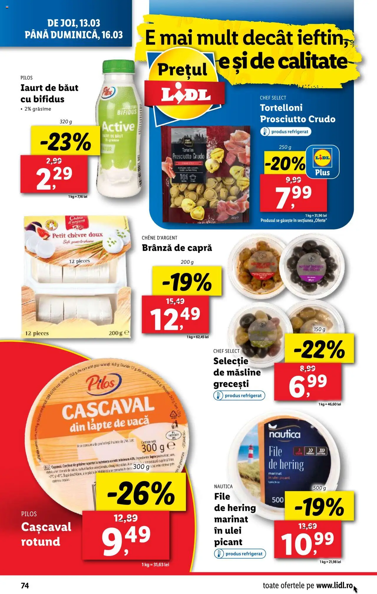 Catalog LIDL 10 - 16 Martie 2025 | Pagina 74 | Produse: Toplar, Cașcaval, Lapte, Ulei