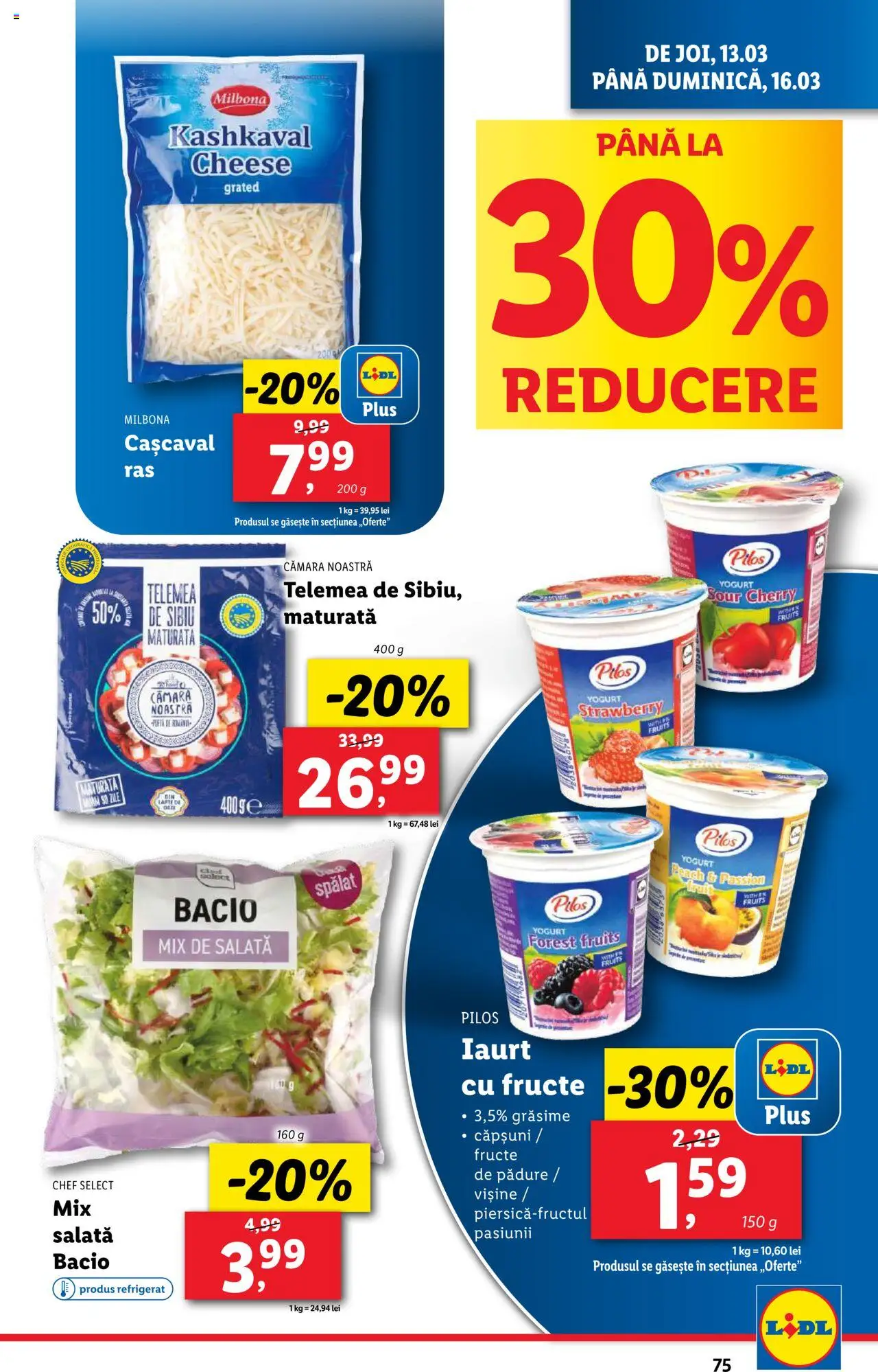 Catalog LIDL 10 - 16 Martie 2025 | Pagina 75 | Produse: Toplar, Cașcaval, Căpșuni, Fructe