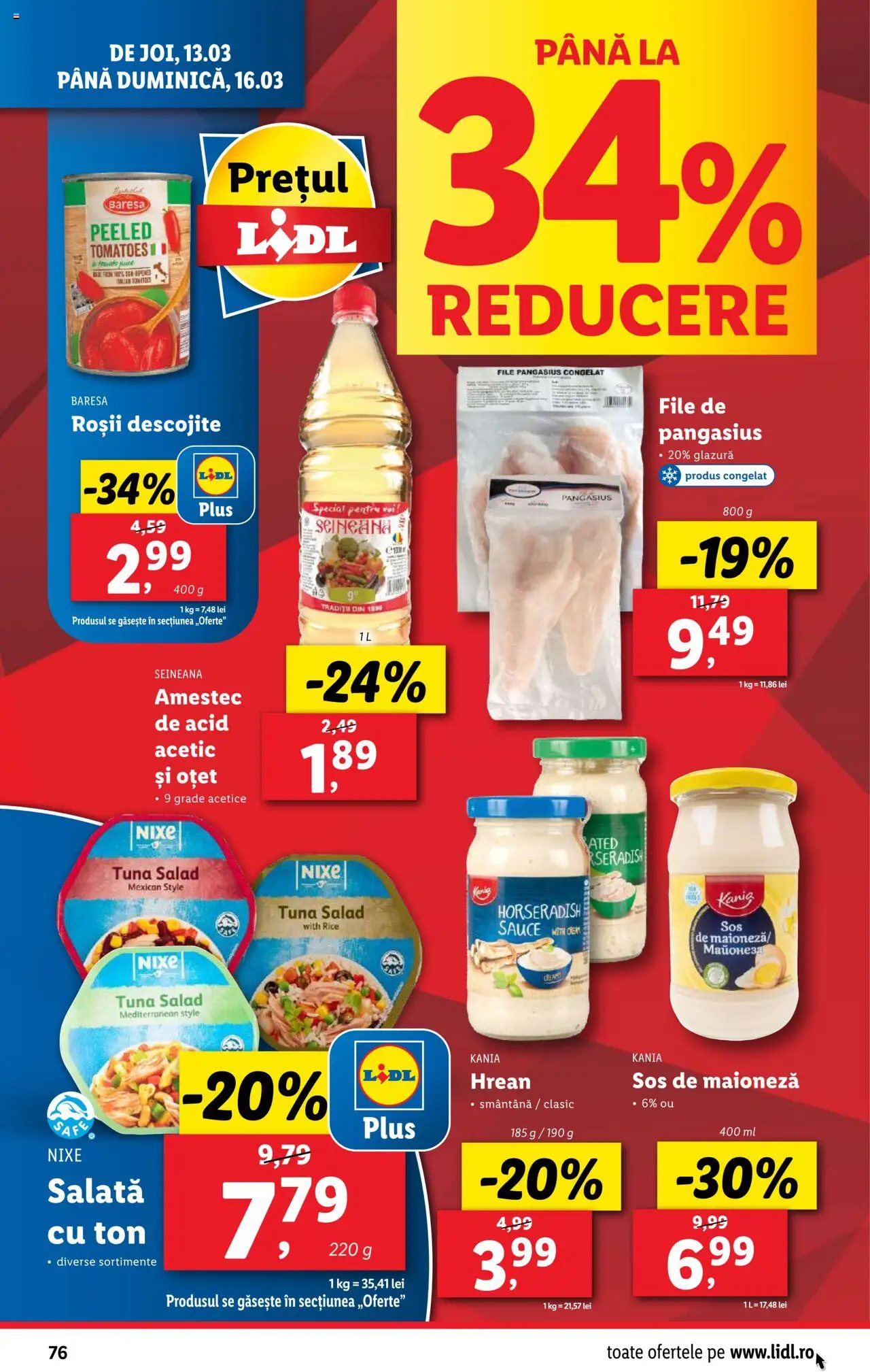 Catalog LIDL 10 - 16 Martie 2025 | Pagina 76 | Produse: Roșii, Esmer şeker, Salată, Sos