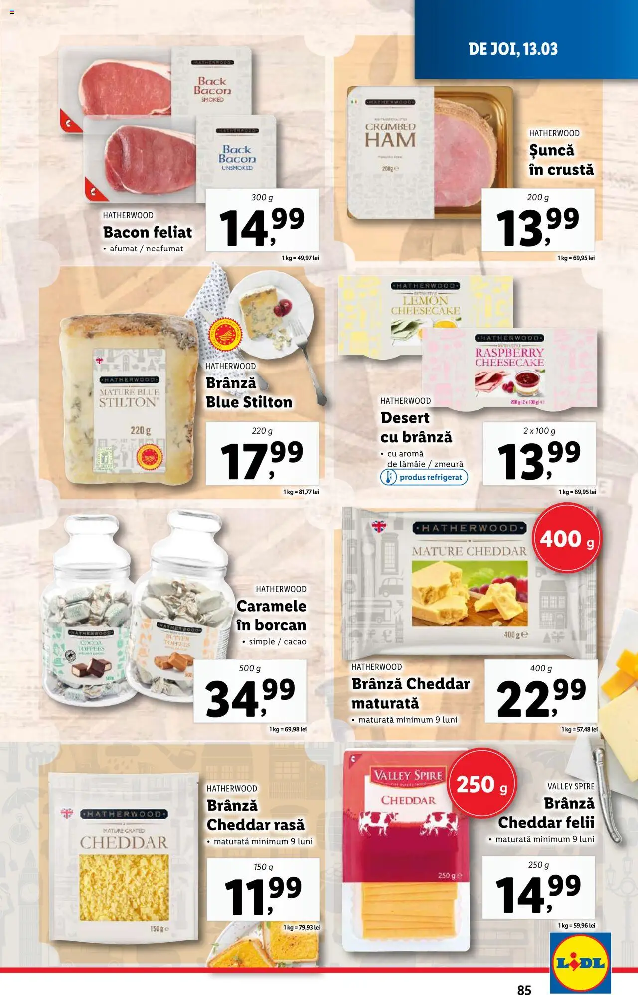 Catalog LIDL 10 - 16 Martie 2025 | Pagina 85 | Produse: Bacon, Borcan, Șuncă, Cacao