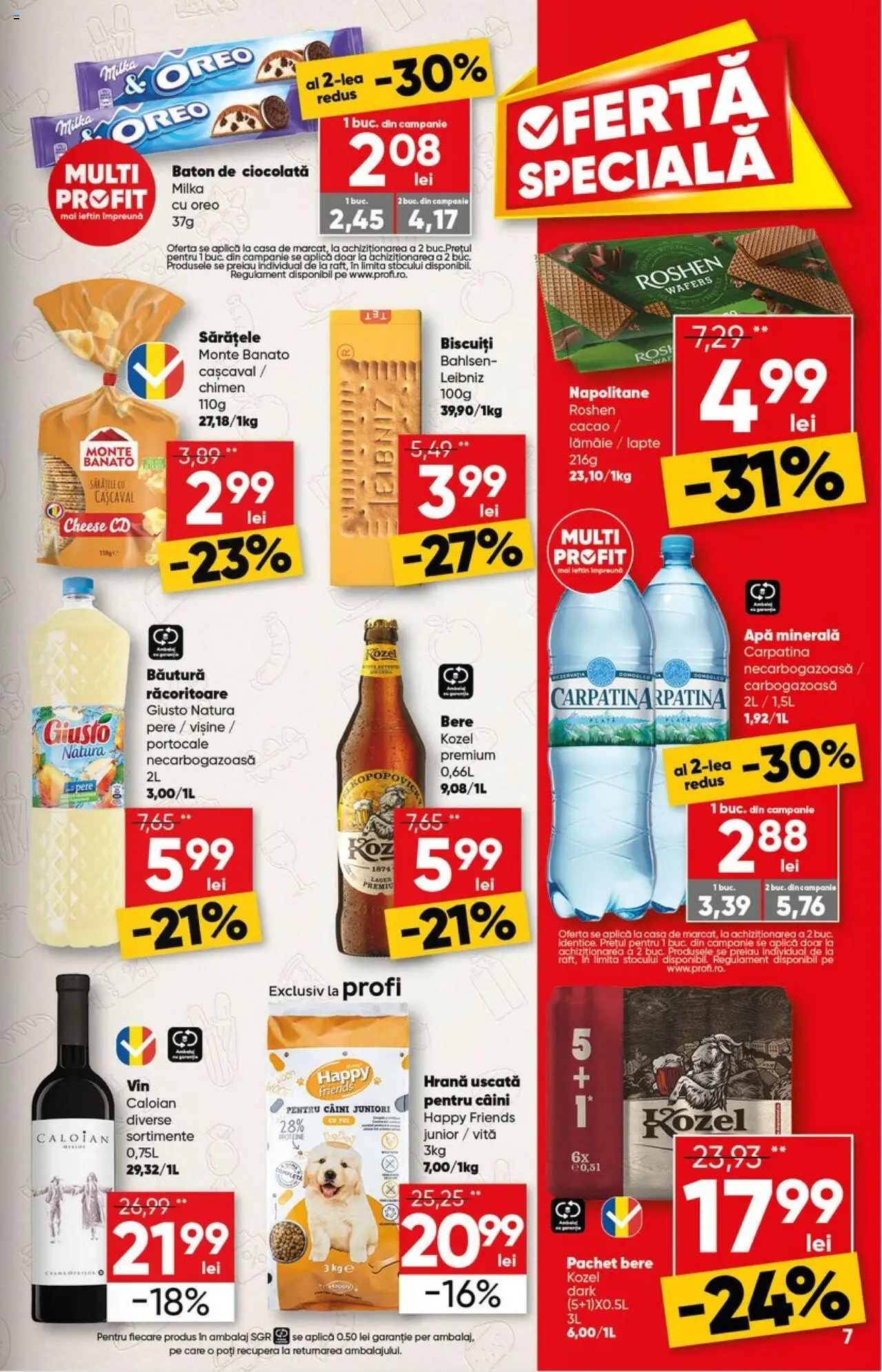 Catalog Profi 5 - 18 Martie 2025 | Pagina 7 | Produse: Yazı tahtası kalemi, Cașcaval, Napolitane, Cacao
