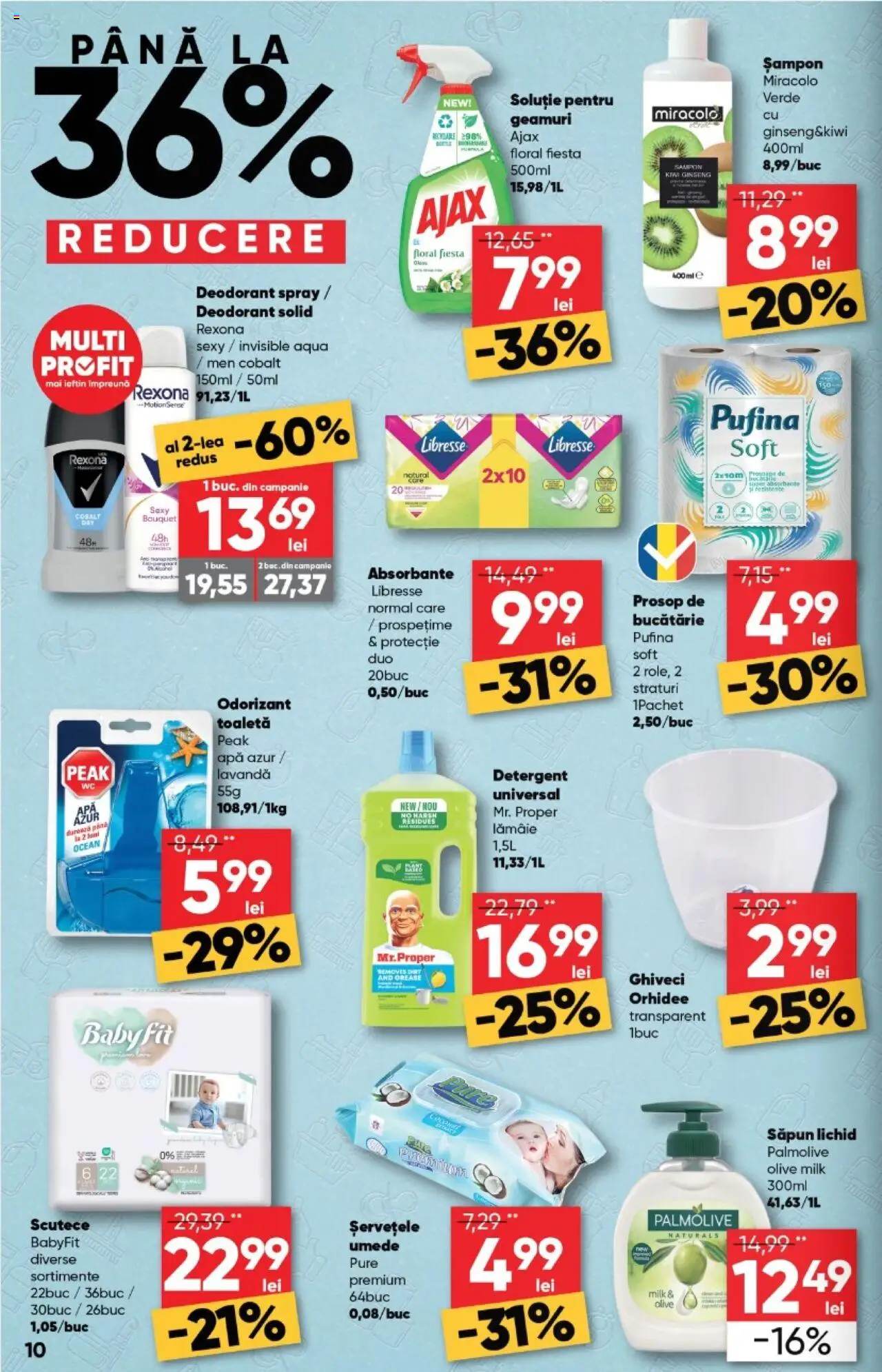 Catalog Profi 5 - 18 Martie 2025 | Pagina 10 | Produse: Săpun lichid, Absorbante, Scutece, Lămâie