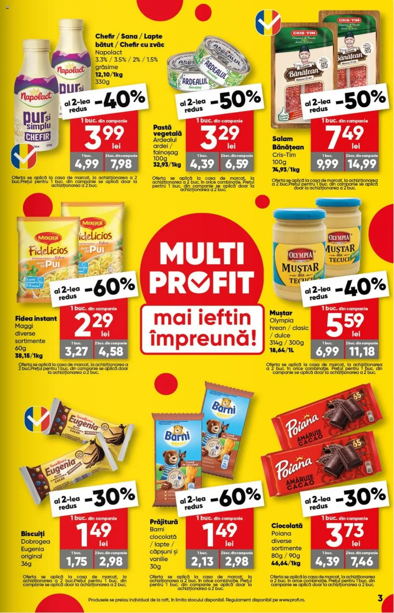 Catalog Profi 5 - 18 Martie 2025 | Pagina 3 | Produse: Ardei, Prăjitură, Lapte, Biscuiți