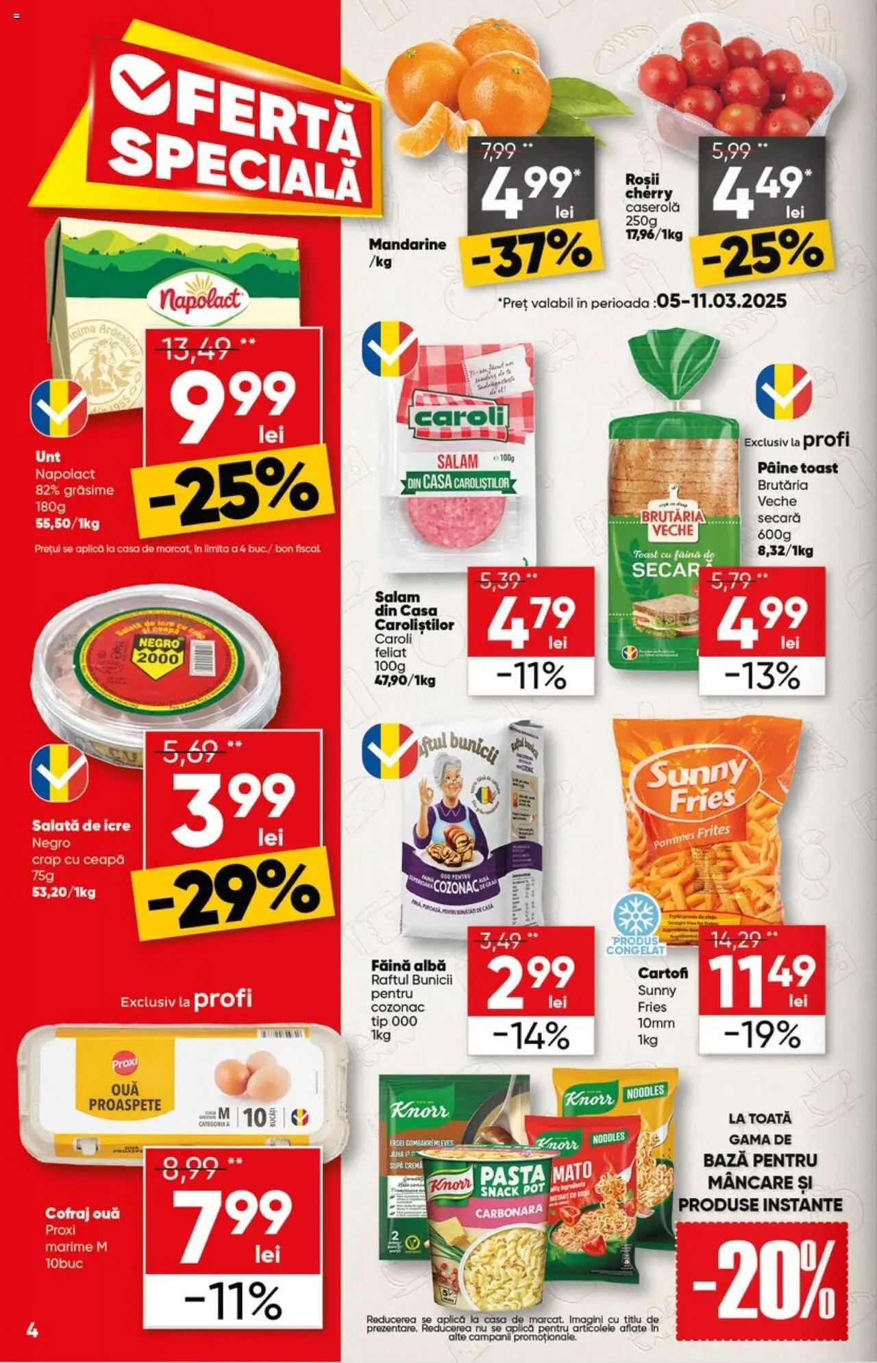 Catalog Profi 5 - 18 Martie 2025 | Pagina 4 | Produse: Cremă, Ouă, Mandarine, Ceapă