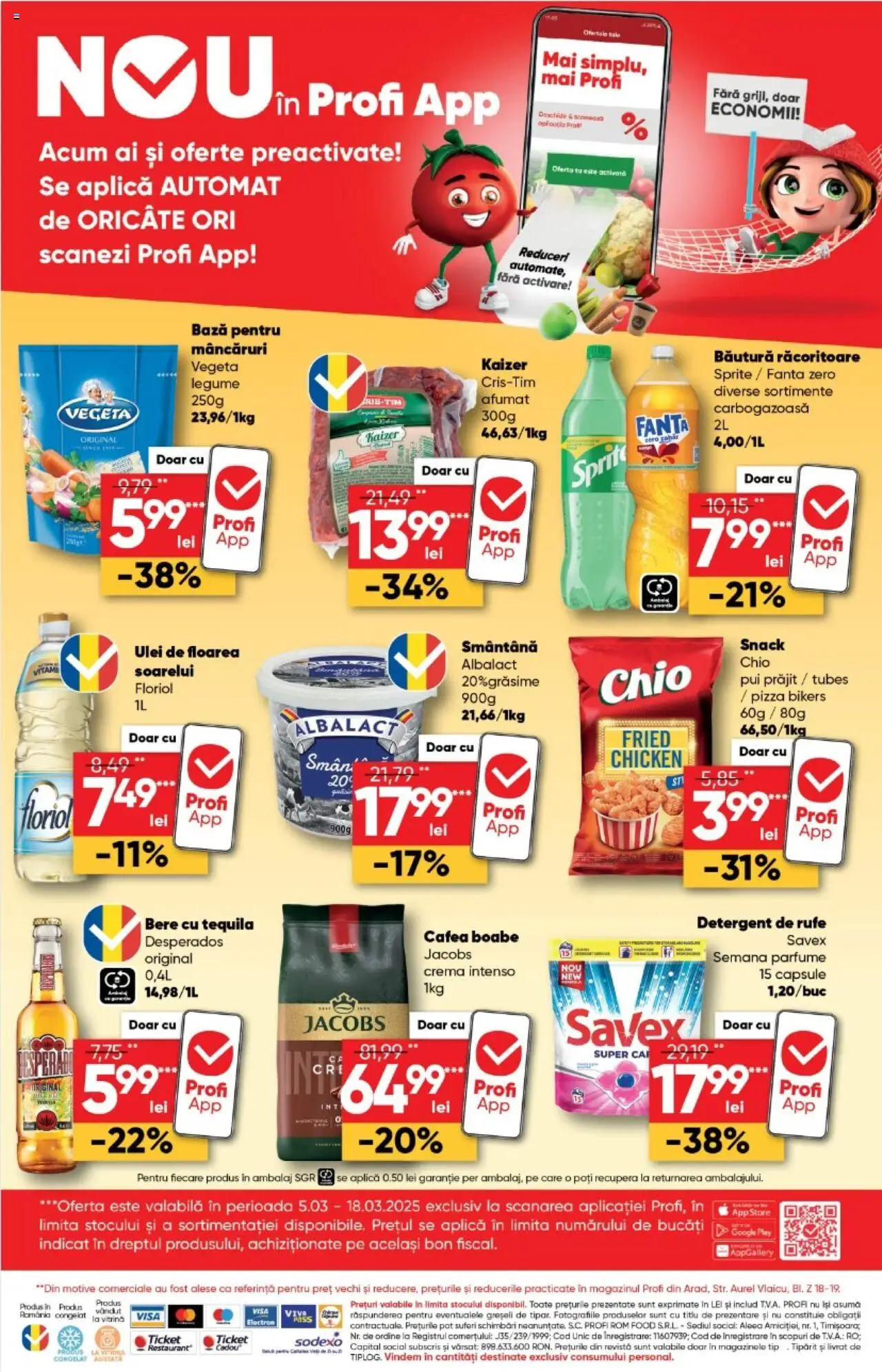 Catalog Profi 5 - 18 Martie 2025 | Pagina 16 | Produse: Pat, Pizza, Eğitim çantaları, Detergent