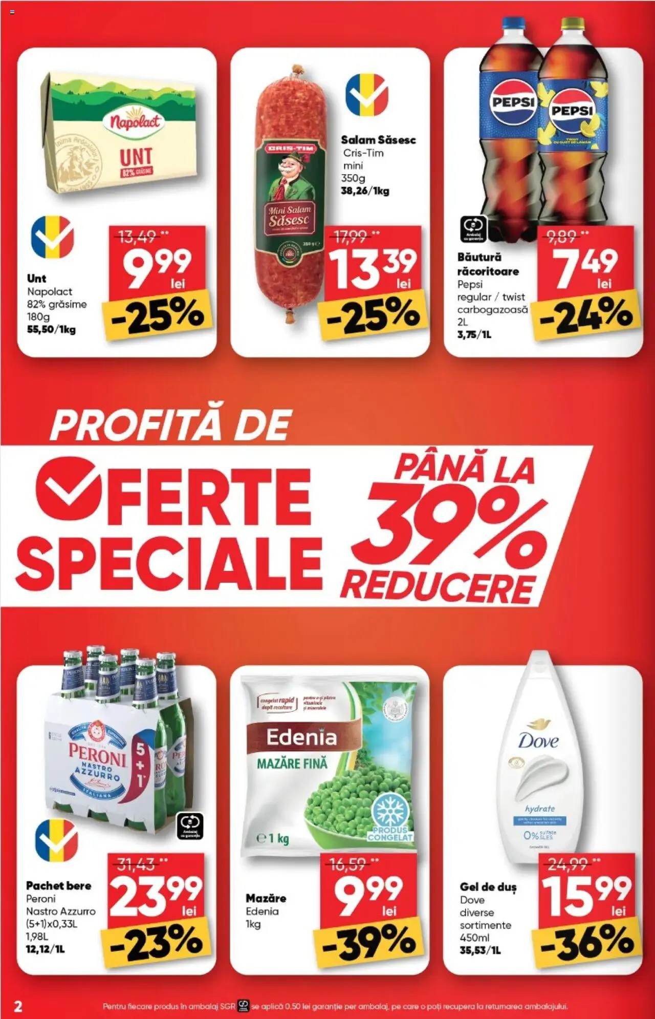 Catalog Profi 5 - 18 Martie 2025 | Pagina 2 | Produse: Mazăre, Duș, Bere, Gel de duș