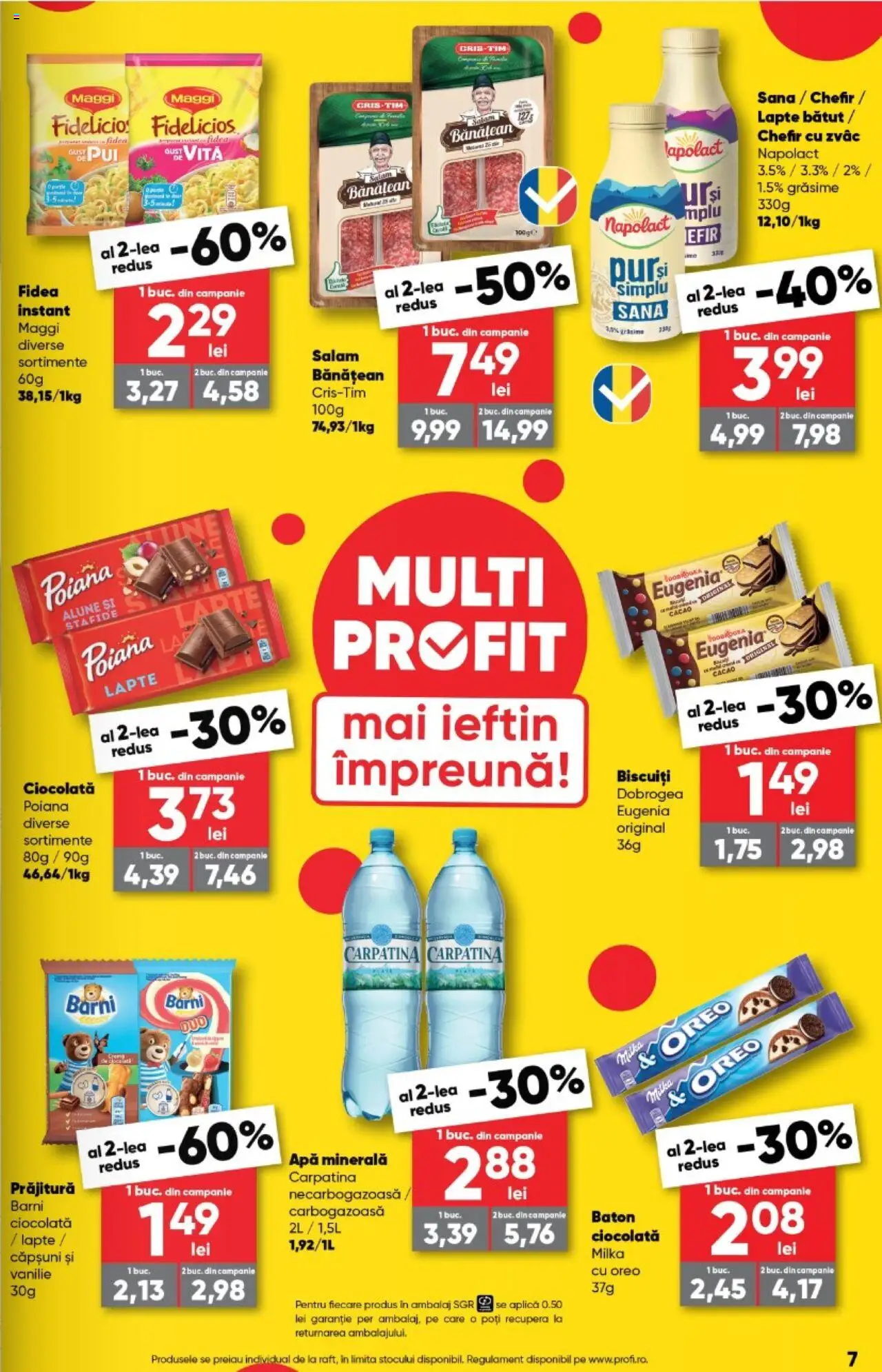 Catalog Profi 5 - 18 Martie 2025 | Pagina 7 | Produse: Lapte, Biscuiți, Stafide, Apă