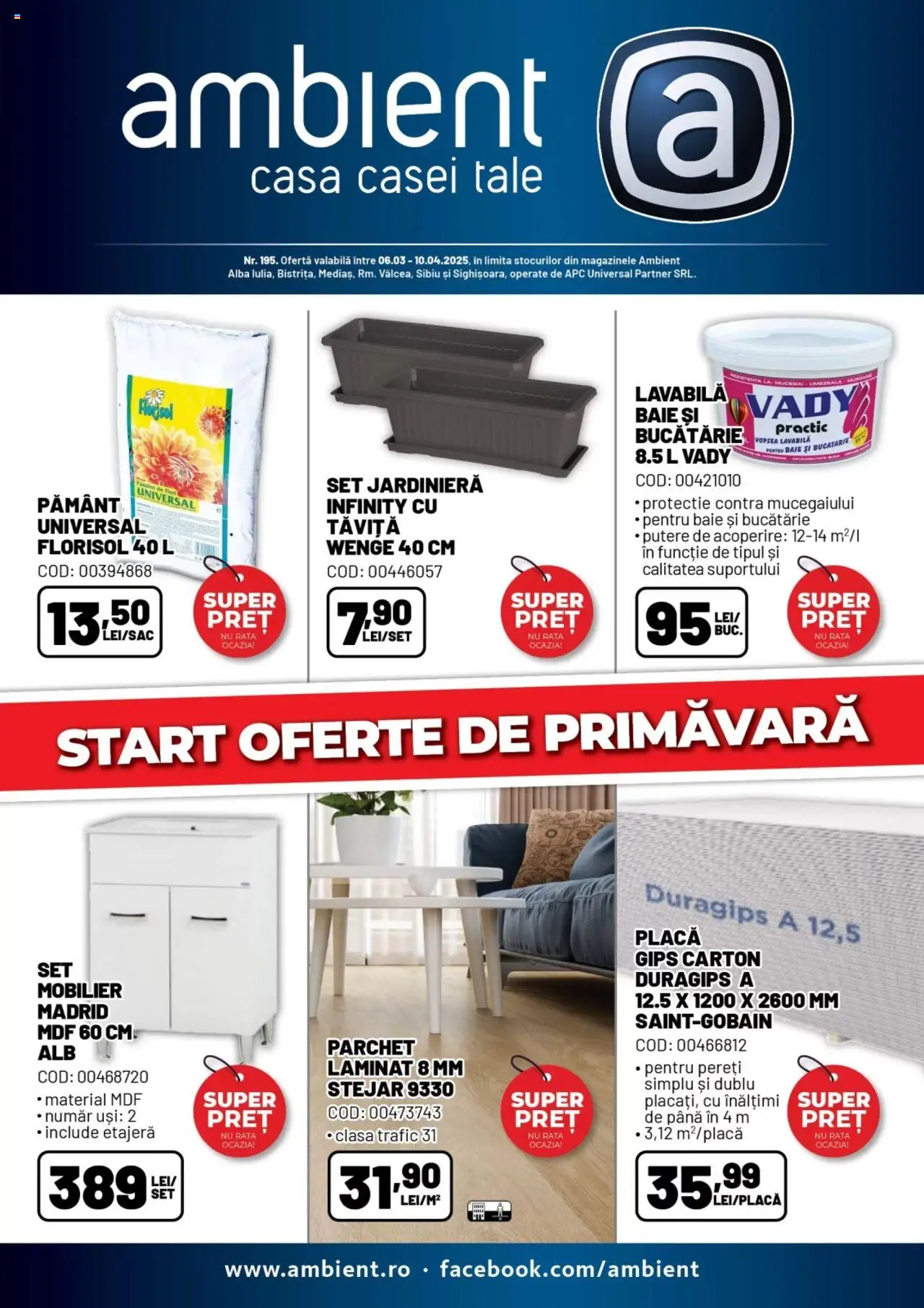 Catalog Ambient 6 - 10 Martie 2025 | Pagina 1 | Produse: Bucătărie, Etajeră, Rață, Türk kahvesi öğütme değirmeni