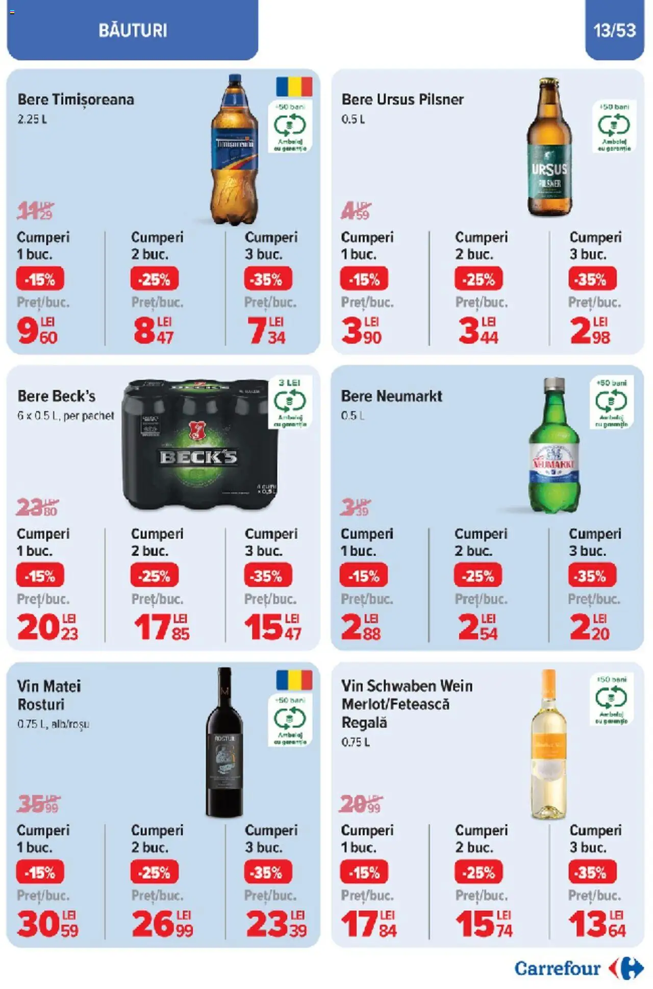 Catalog Carrefour 10 - 18 Martie 2025 | Pagina 13 | Produse: Vin, Bere