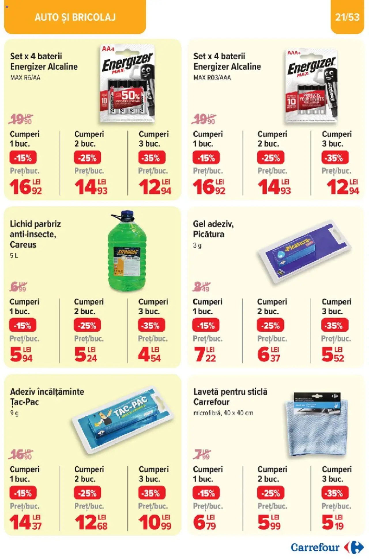 Catalog Carrefour 10 - 18 Martie 2025 | Pagina 21 | Produse: Baterii, Adeziv, Bornoz takımı