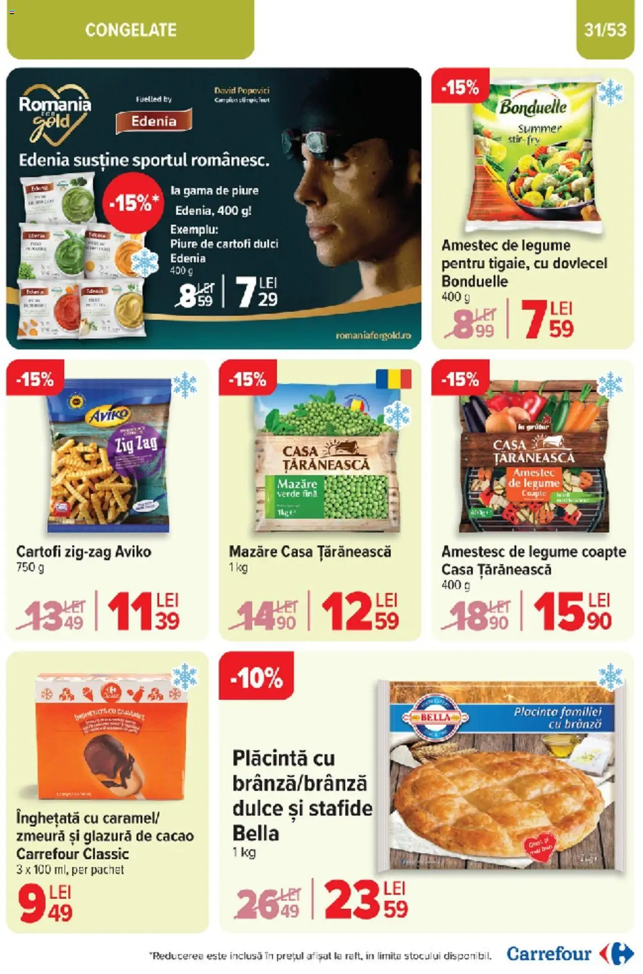 Catalog Carrefour 10 - 18 Martie 2025 | Pagina 31 | Produse: Plăcintă, Înghețată, Cartofi, Legume