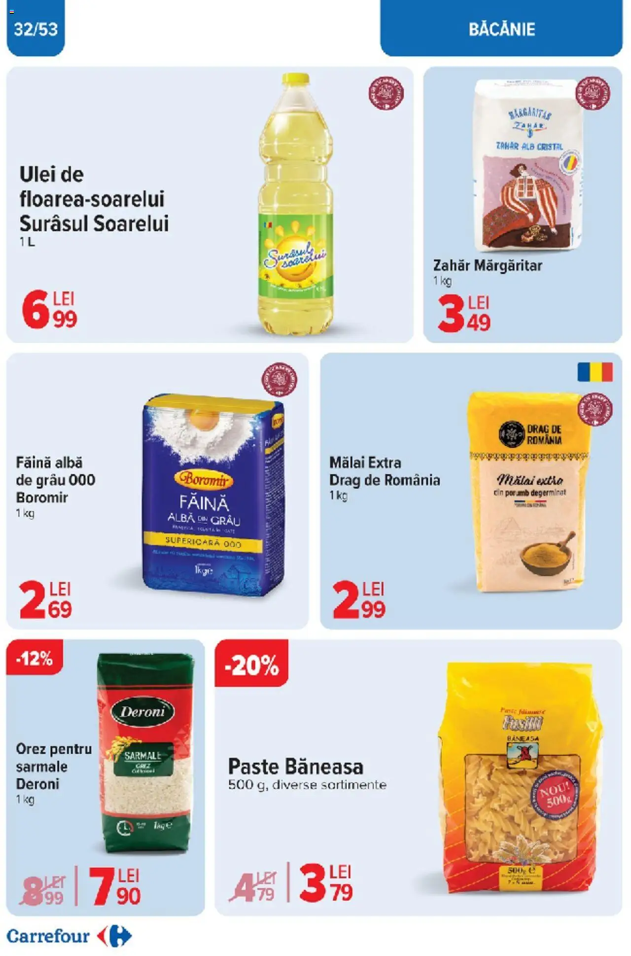 Catalog Carrefour 10 - 18 Martie 2025 | Pagina 32 | Produse: Ulei, Mălai, Paste, Zahăr