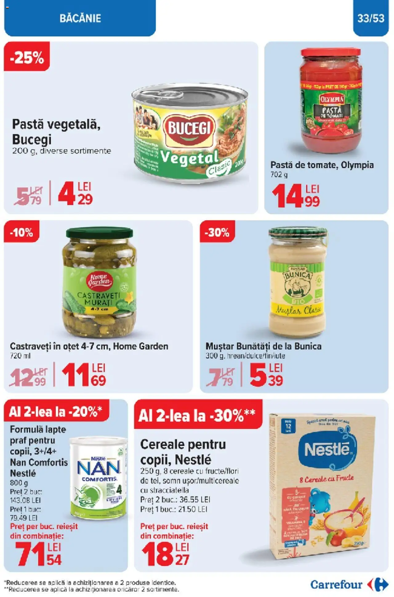 Catalog Carrefour 10 - 18 Martie 2025 | Pagina 33 | Produse: Lapte praf, Lapte, Oțet, Muștar