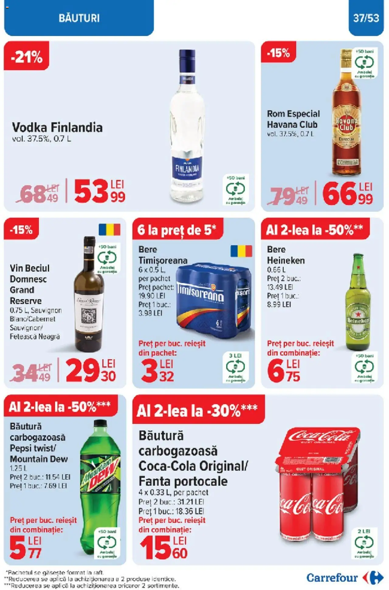 Catalog Carrefour 10 - 18 Martie 2025 | Pagina 37 | Produse: Amerikan servis, Vin, Bere, Vodka