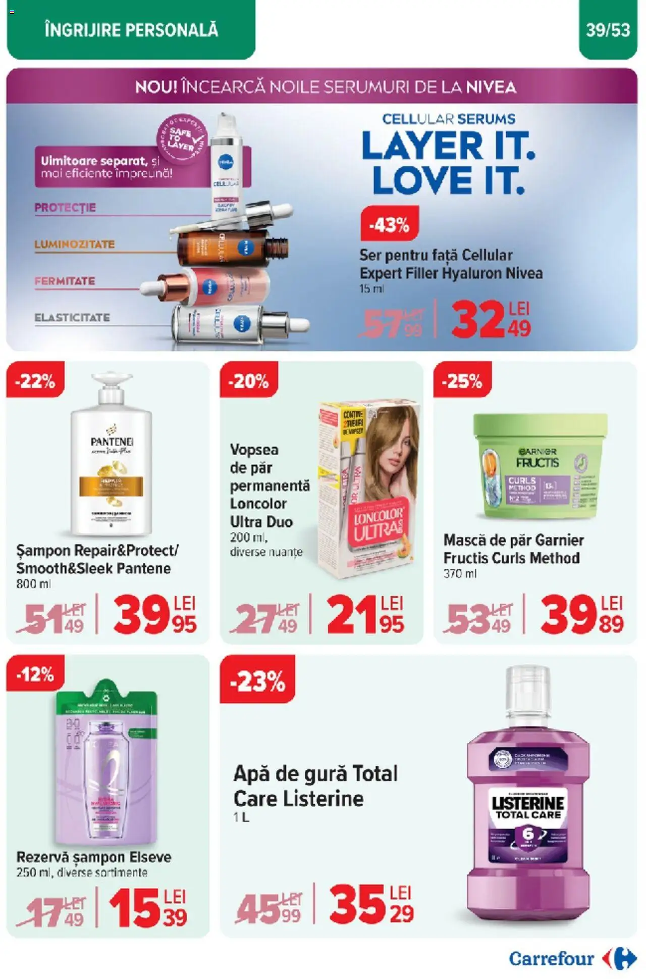 Catalog Carrefour 10 - 18 Martie 2025 | Pagina 39 | Produse: Vopsea, Șampon, Apă de gură, Apă
