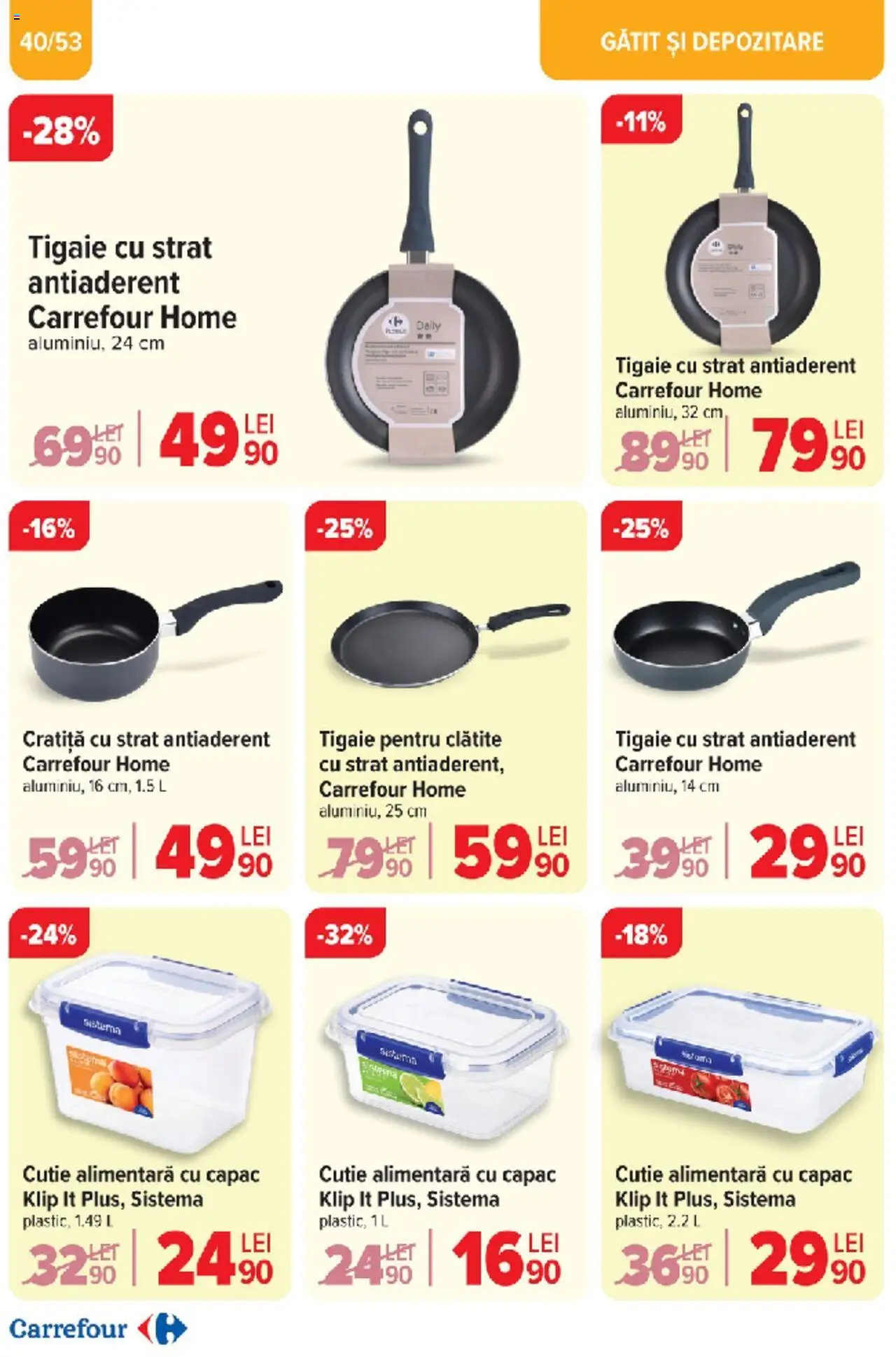 Catalog Carrefour 10 - 18 Martie 2025 | Pagina 40 | Produse: Tigaie, Cratiță, Cutie, Clătite