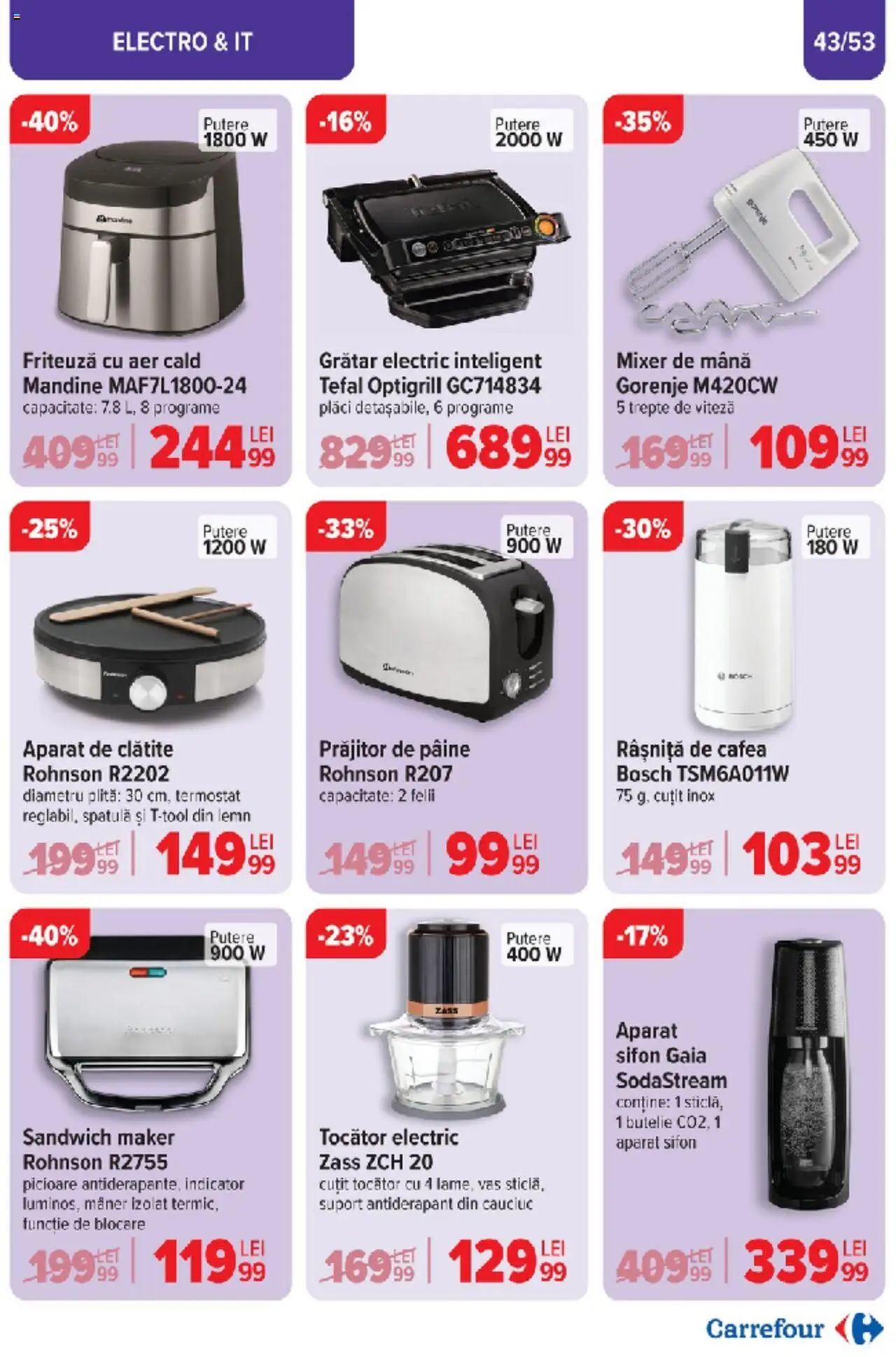 Catalog Carrefour 10 - 18 Martie 2025 | Pagina 43 | Produse: Ginseng, Plită, Friteuză, Grătar
