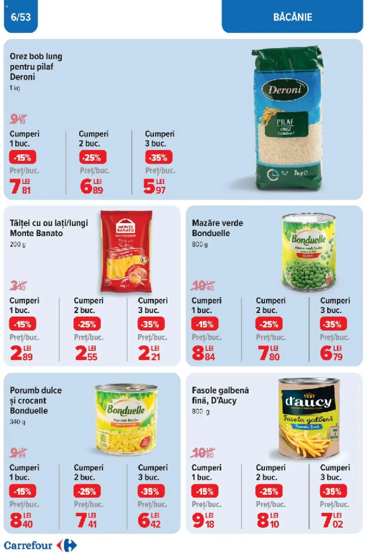 Catalog Carrefour 10 - 18 Martie 2025 | Pagina 6 | Produse: Mazăre, Orez, Porumb