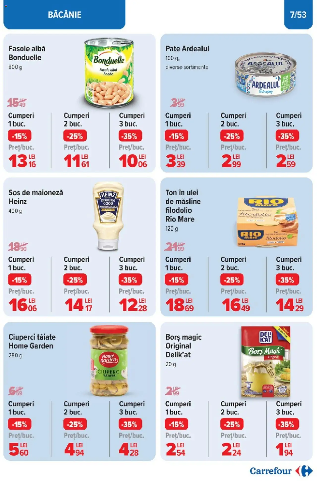 Catalog Carrefour 10 - 18 Martie 2025 | Pagina 7 | Produse: Ciuperci, Ulei, Fasole albă, Sos