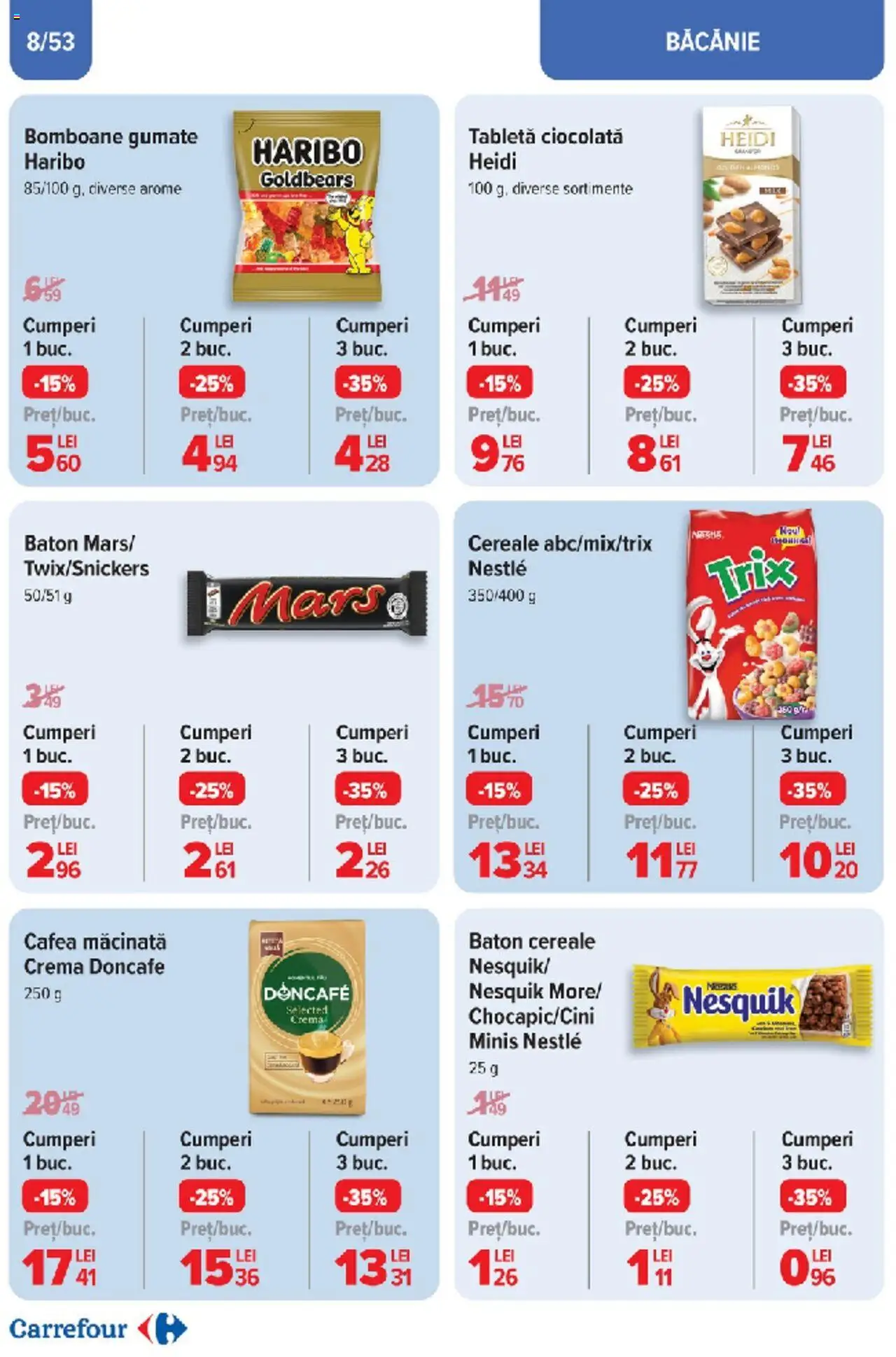 Catalog Carrefour 10 - 18 Martie 2025 | Pagina 8 | Produse: Tabletă, Cafea, Cereale, Baton cereale