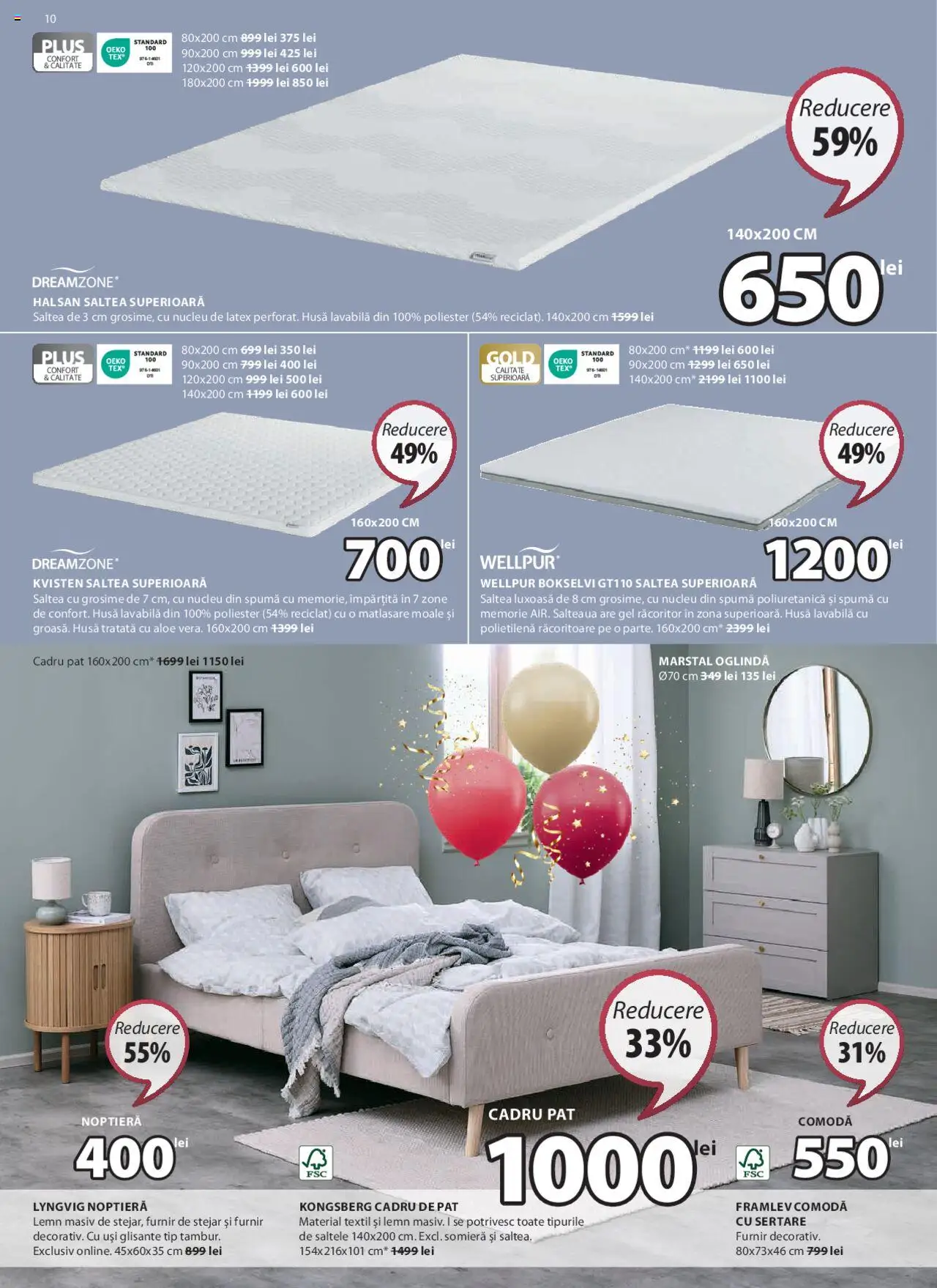 Catalog JYSK 7 Martie - 5 Aprilie 2025 | Pagina 10 | Produse: Memorie, Saltea, Comodă, Oglindă