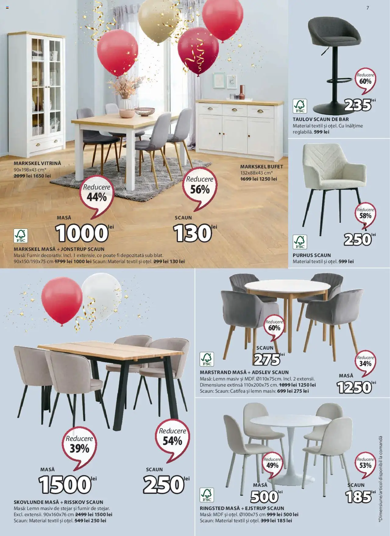 Catalog JYSK 7 Martie - 5 Aprilie 2025 | Pagina 7 | Produse: Masă, Scaun, Bufet, Vitrină