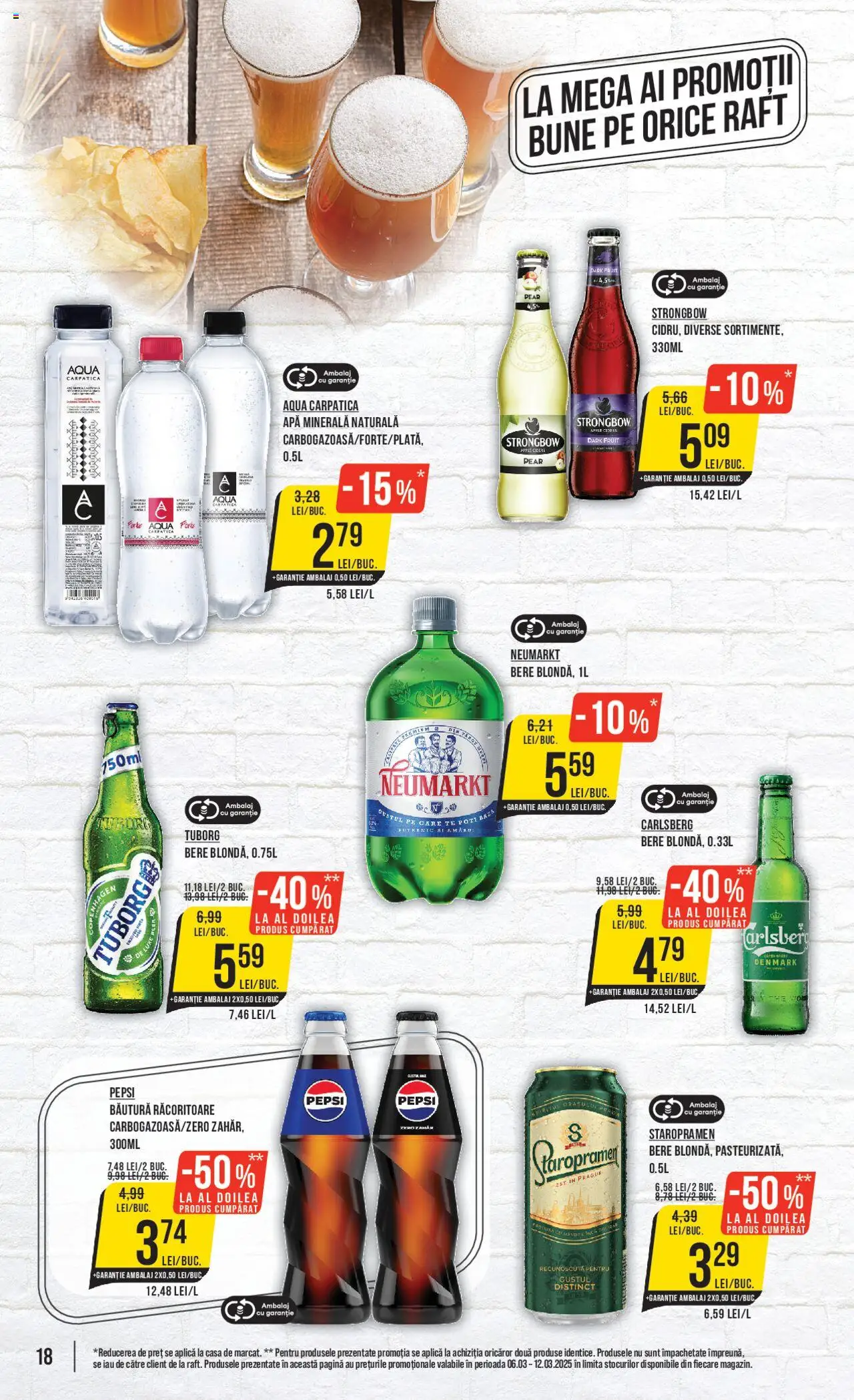Catalog Mega Image 6 - 12 Martie 2025 | Pagina 18 | Produse: Yazı tahtası kalemi, Apple, Bere, Apă